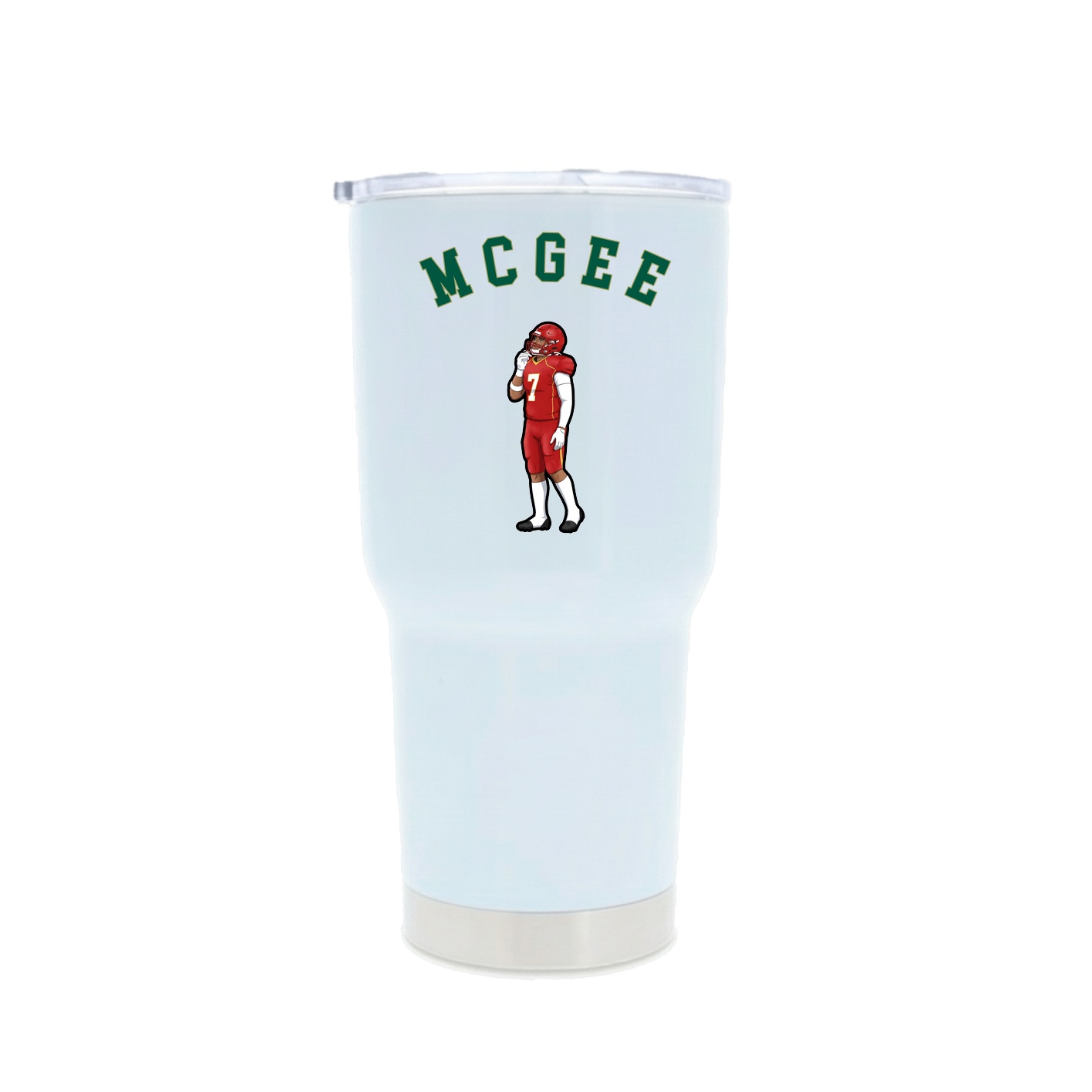 30oz Stainless Steel Tumbler — Shirsey Arch in White