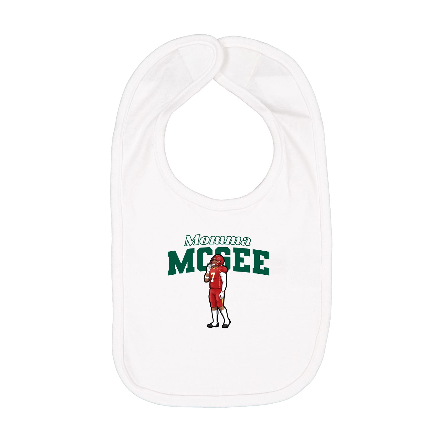 Infant Bib — Mothers Day Block in White