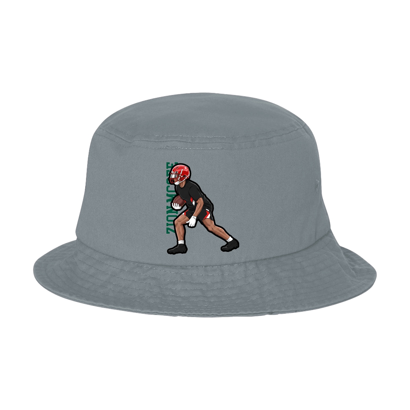 Bucket Cap — Name Vertical in Grey