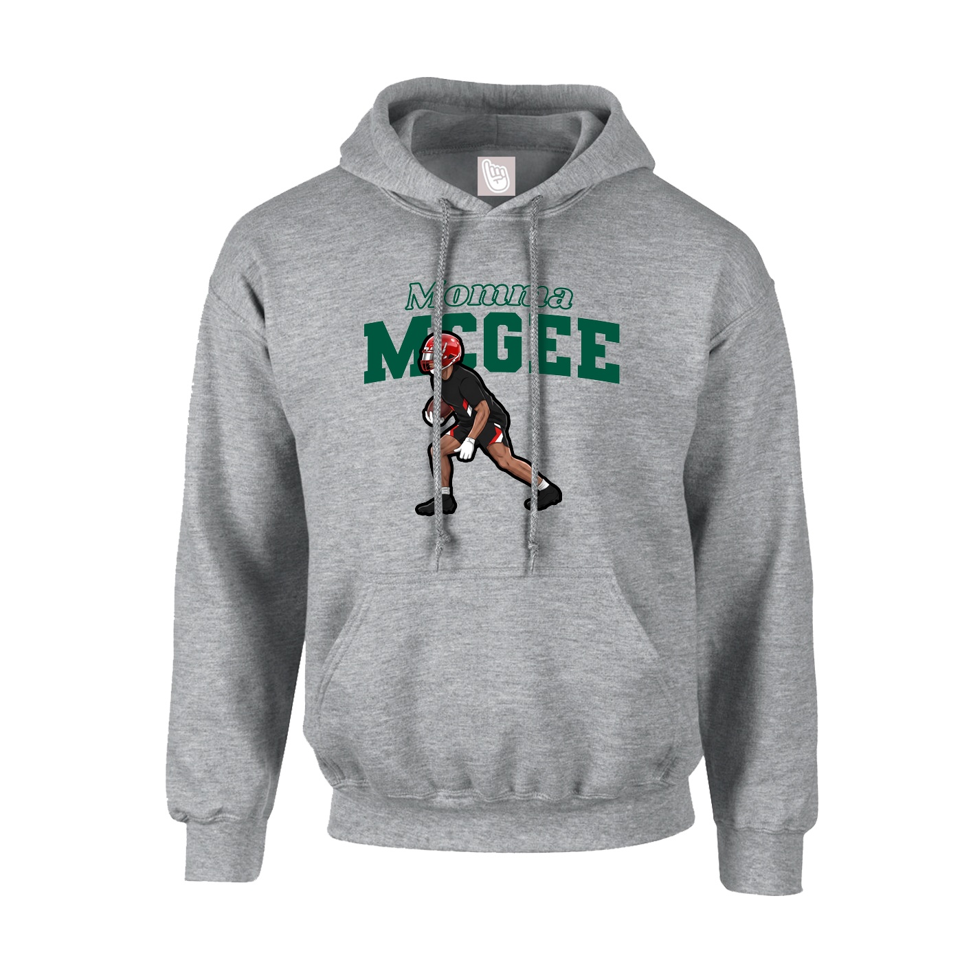 Youth Hoodie — Mothers Day Block in Grey
