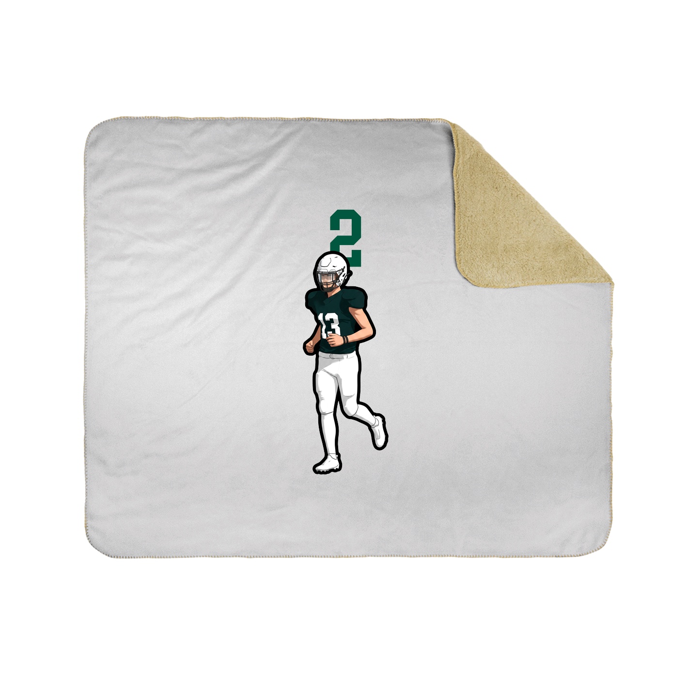 Throw Blanket — Number Top in White