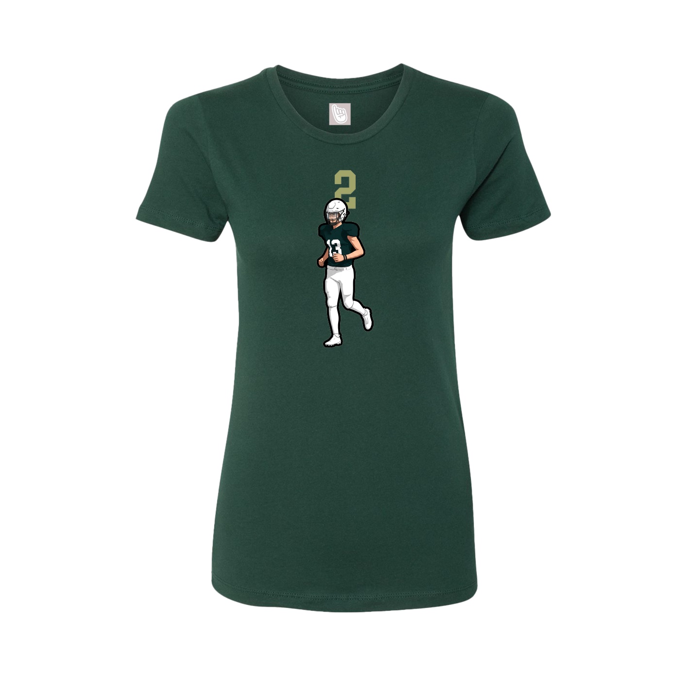 Womens Tee — Number Top in Green