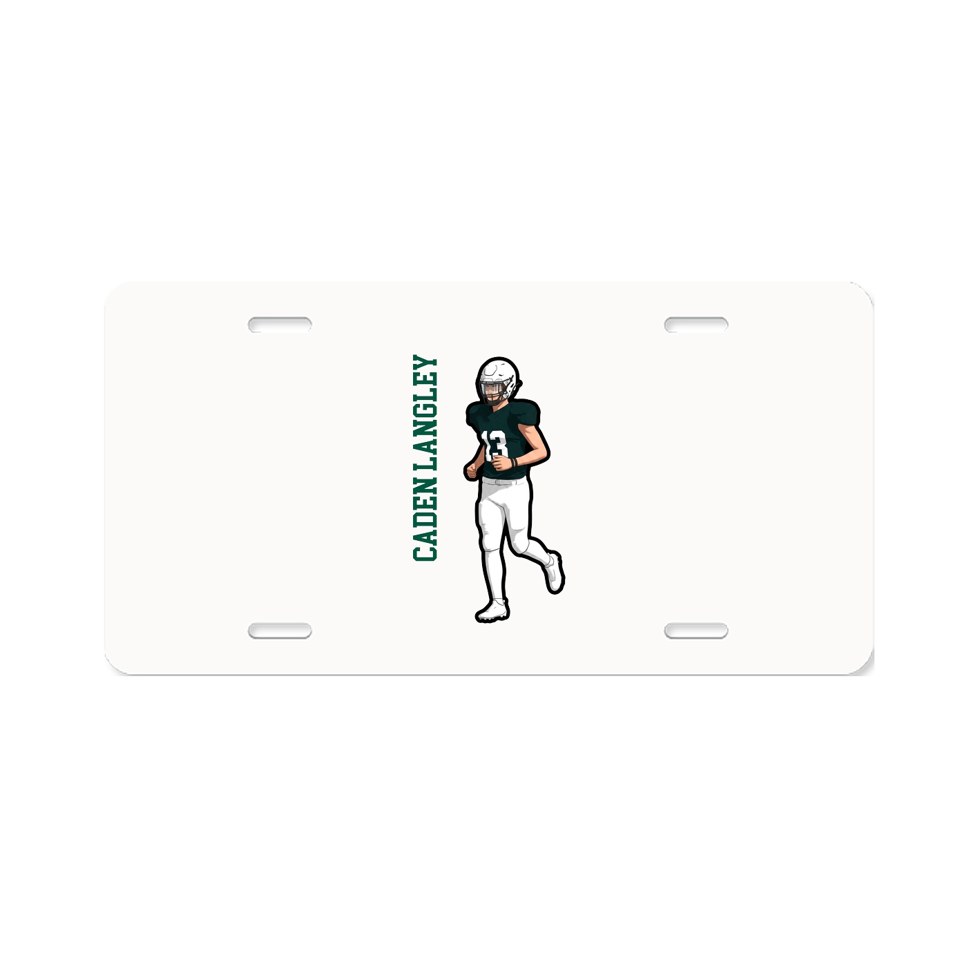 License Plate — Name Vertical in Classic