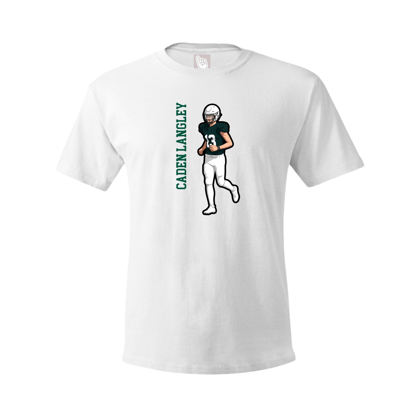 Tee — Name Vertical in White