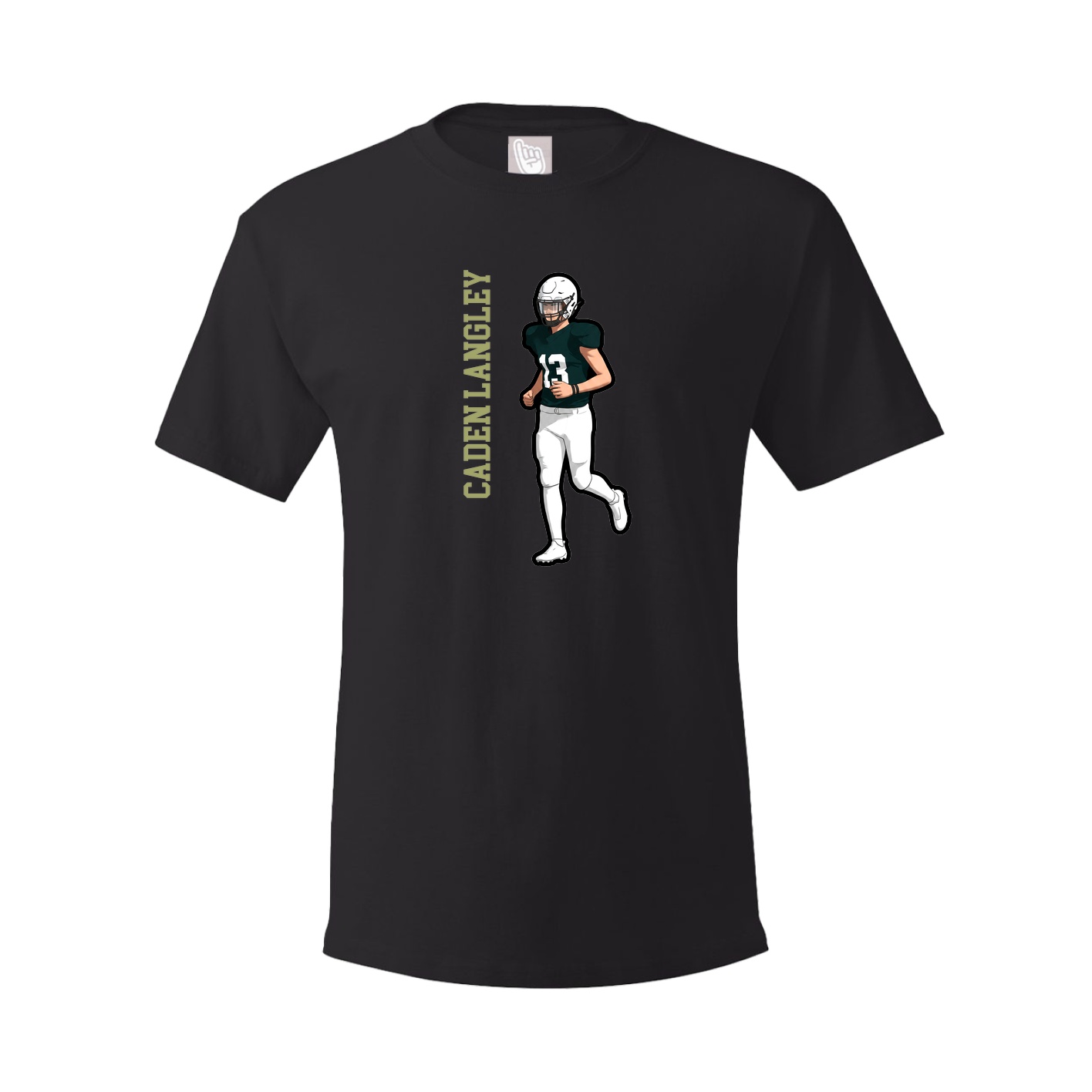 Youth Tee — Name Vertical in Black