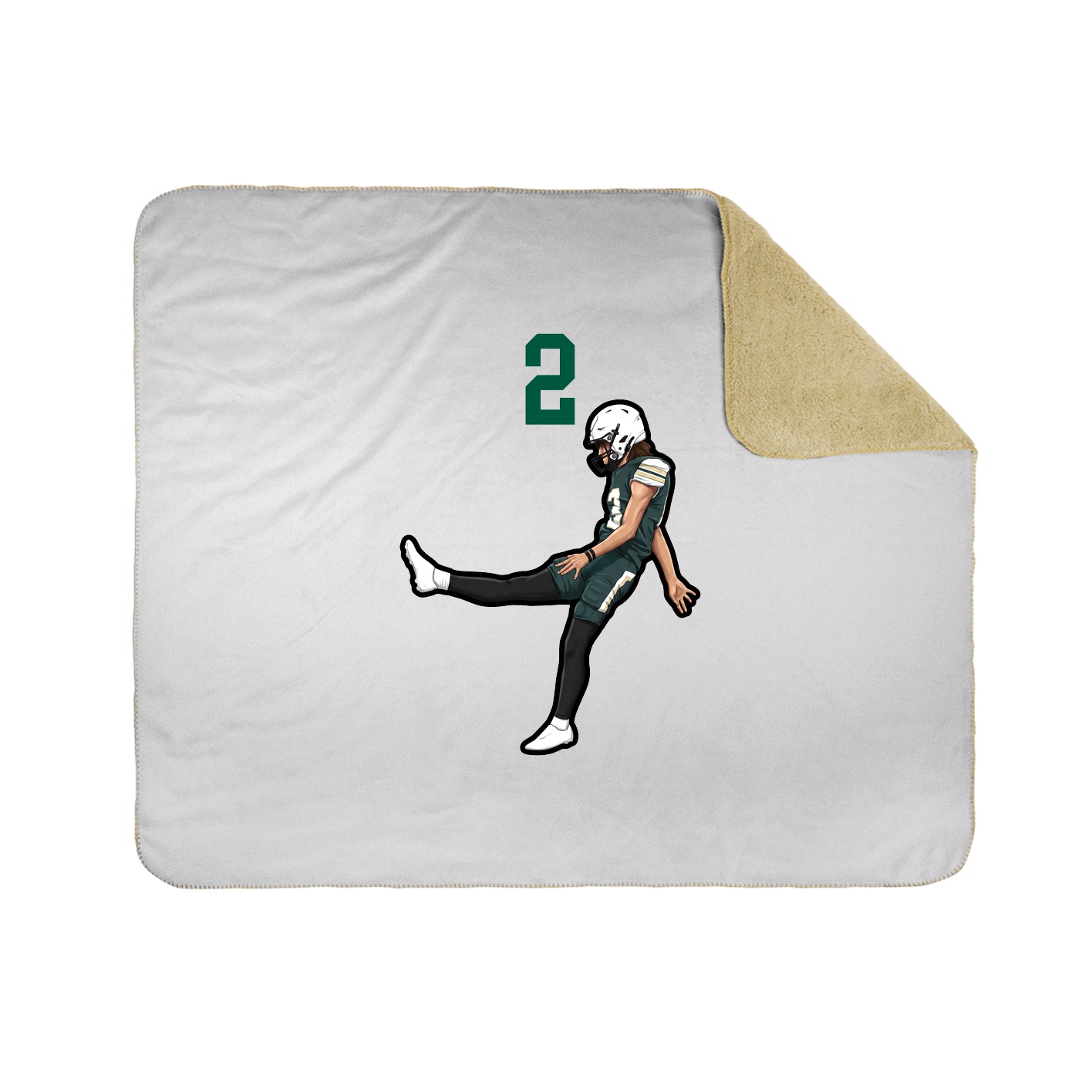 Throw Blanket — Number Top in White
