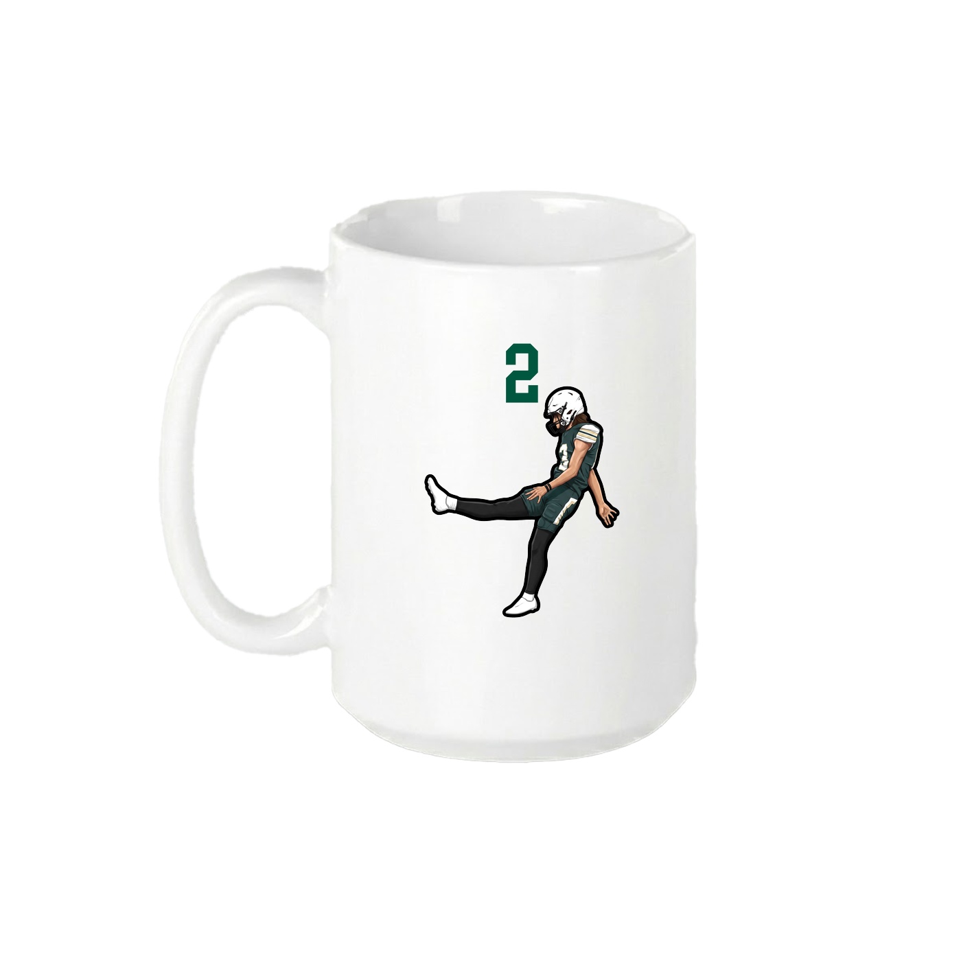 15oz Coffee Mug — Number Top in White