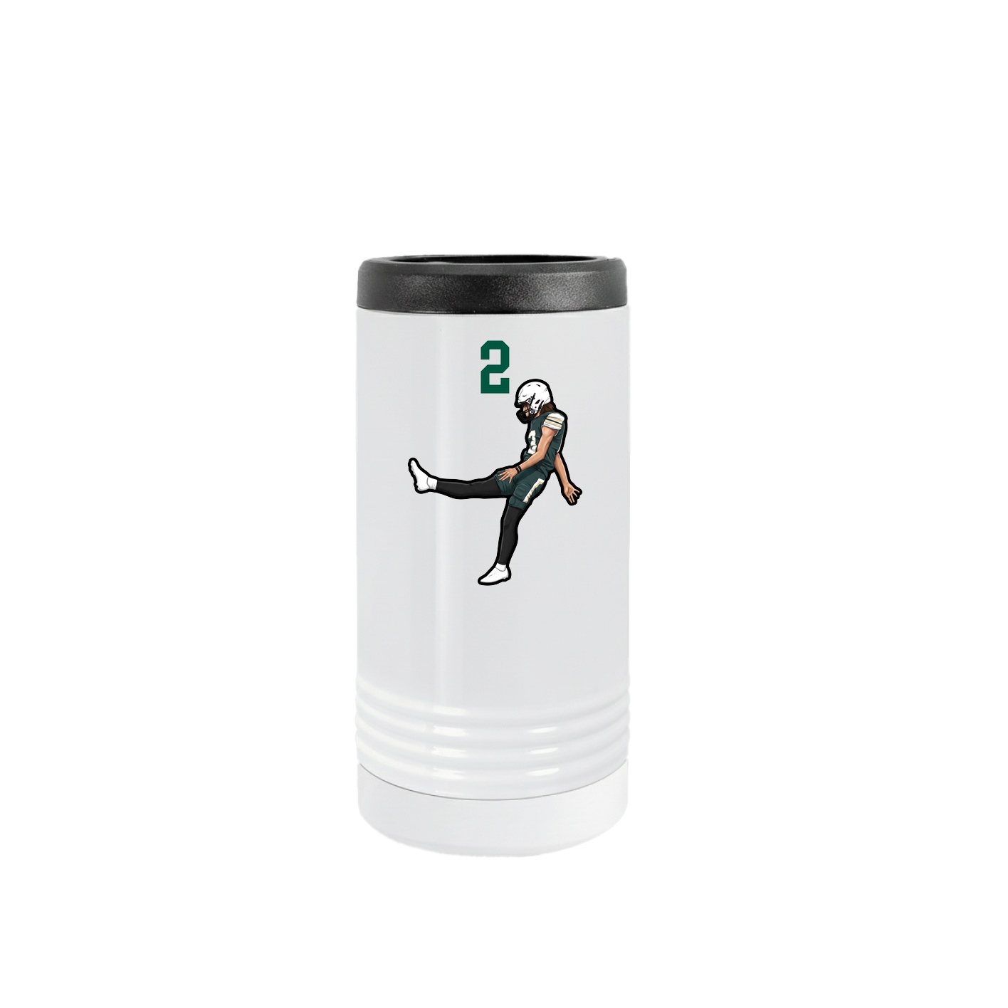 Slim Beverage Holder — Number Top in White