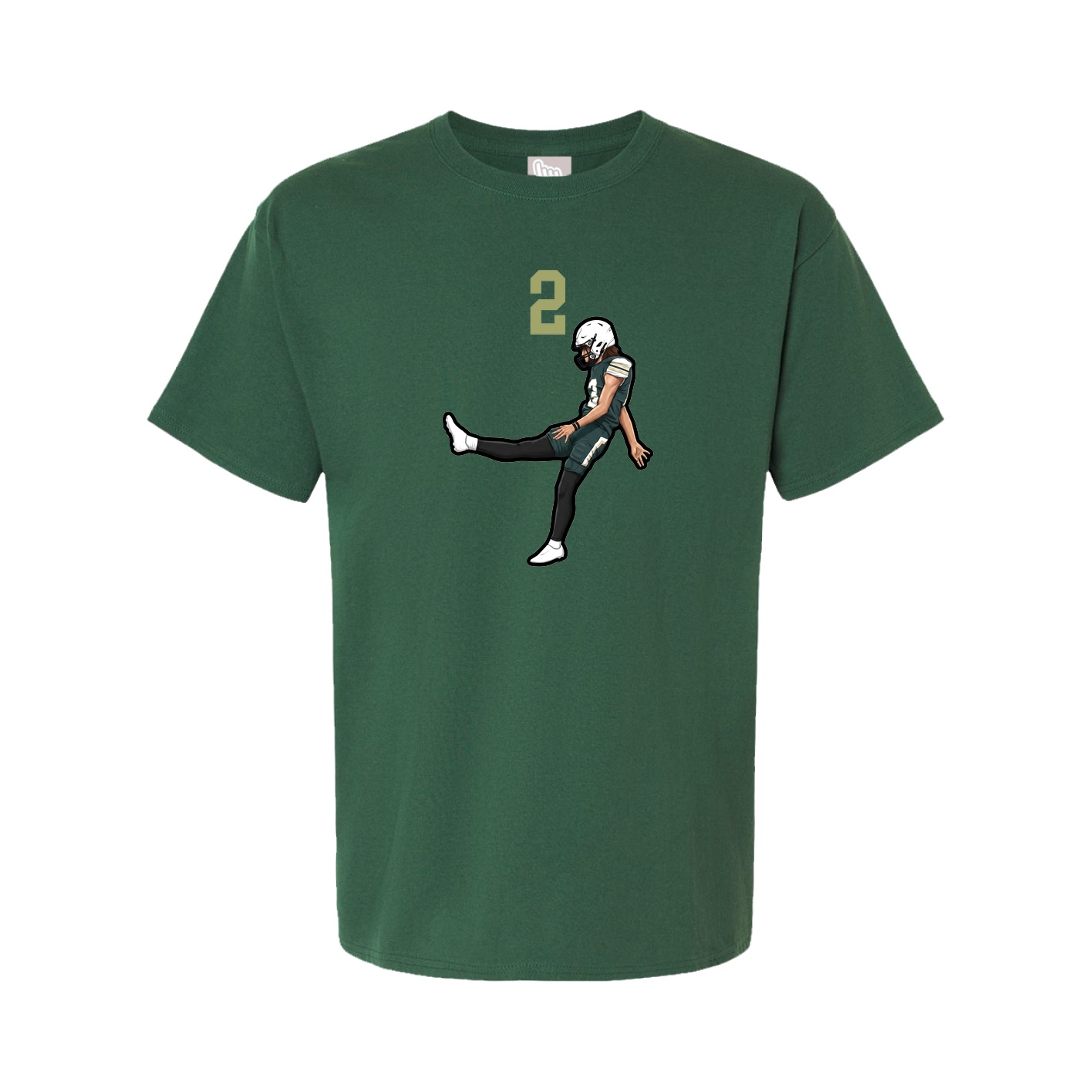 Youth Tee — Number Top in Green