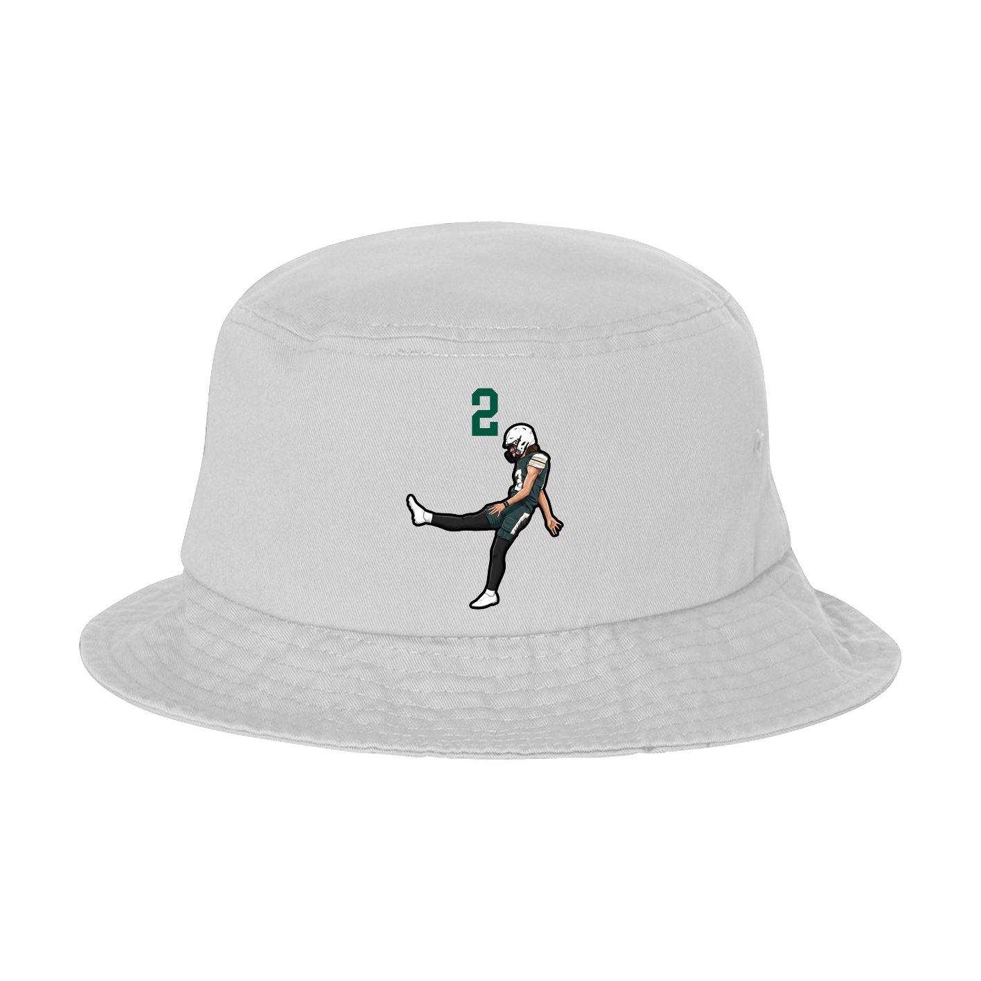 Bucket Cap — Number Top in White