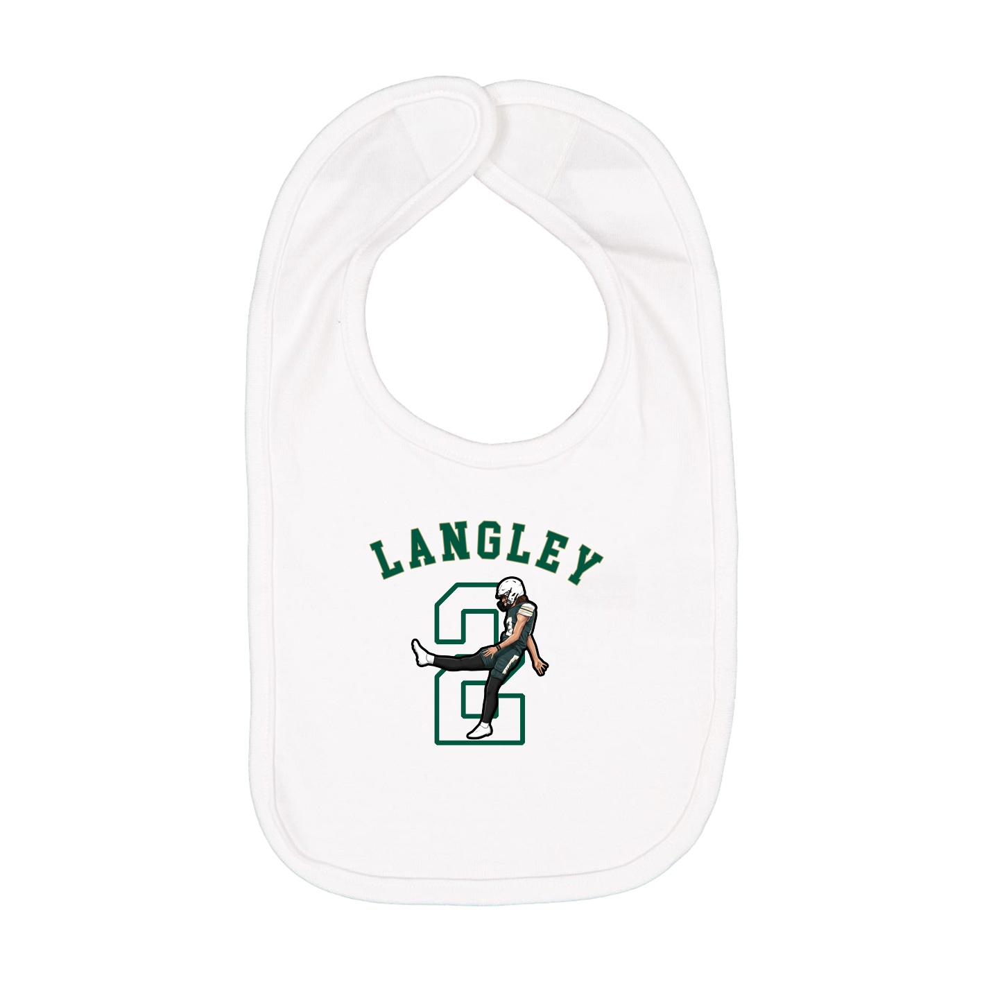 Infant Bib — Shirsey Arch in White