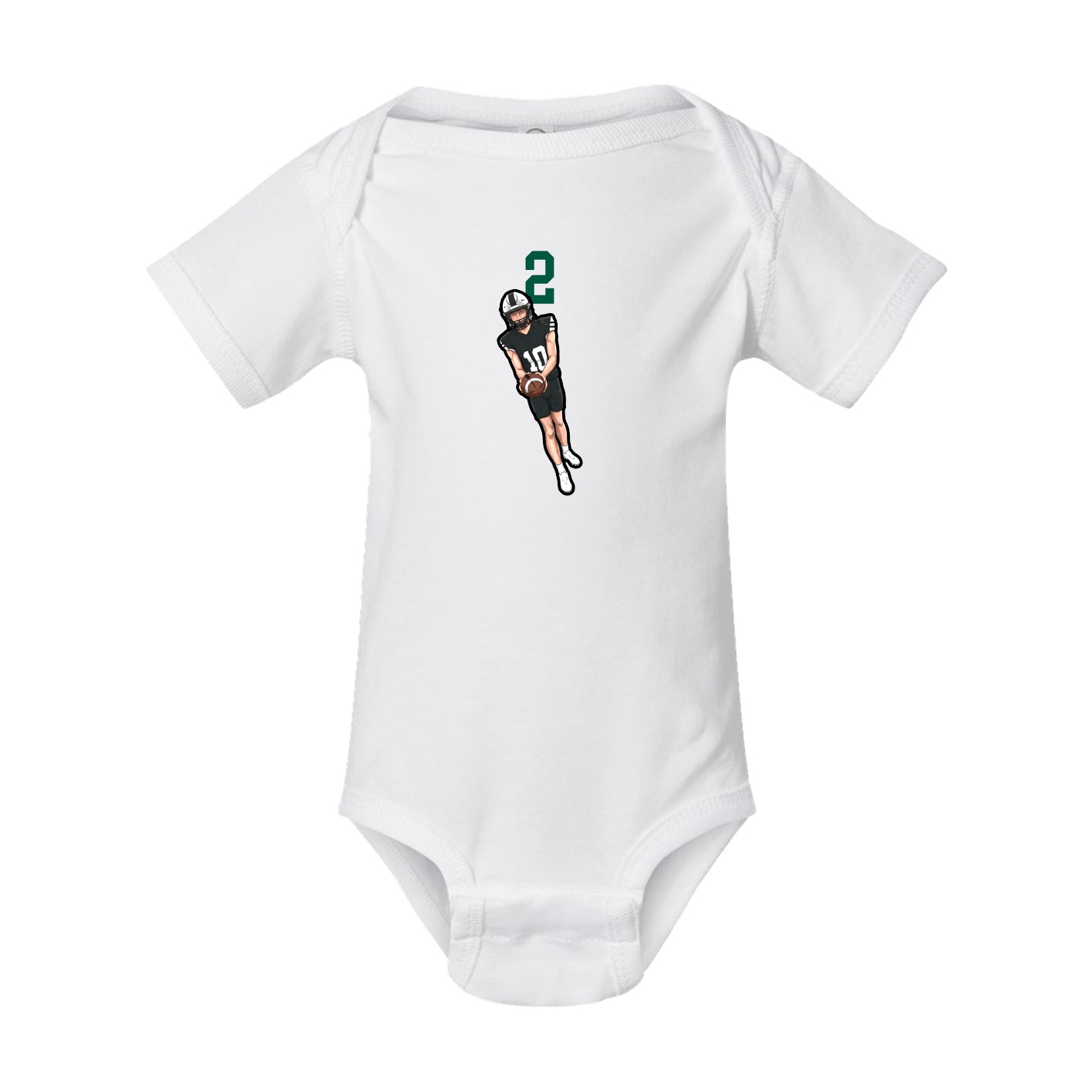 Baby Onesie — Number Top in White