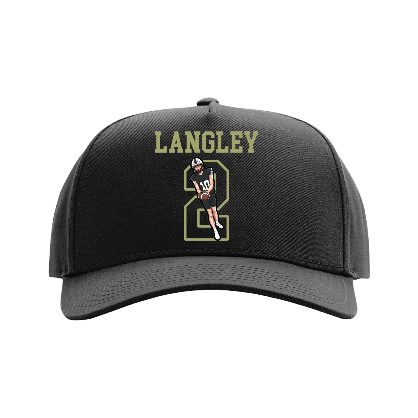 Full Fabric Five-Panel Champ Cap — Shirsey in Black