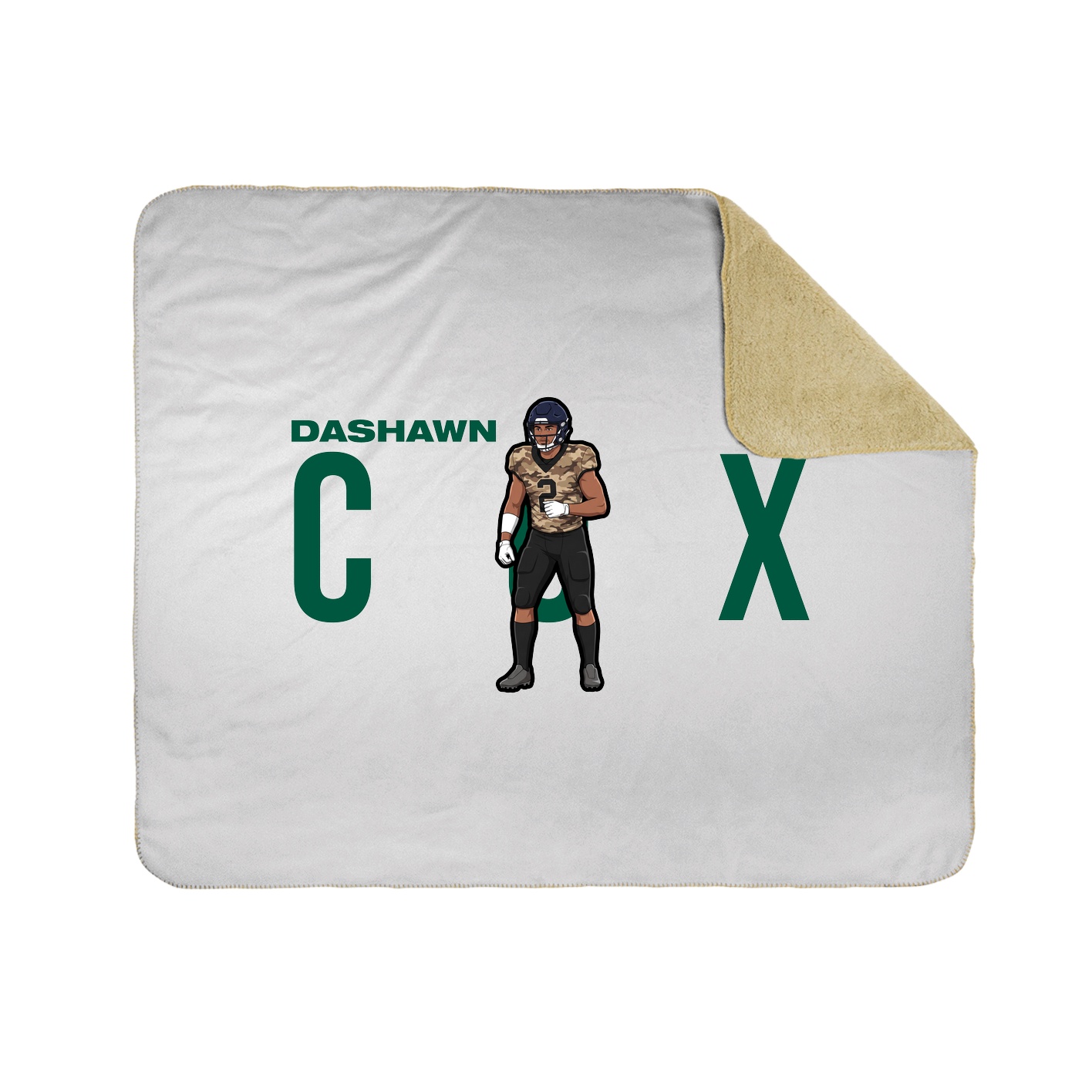 Throw Blanket — Player Name in White