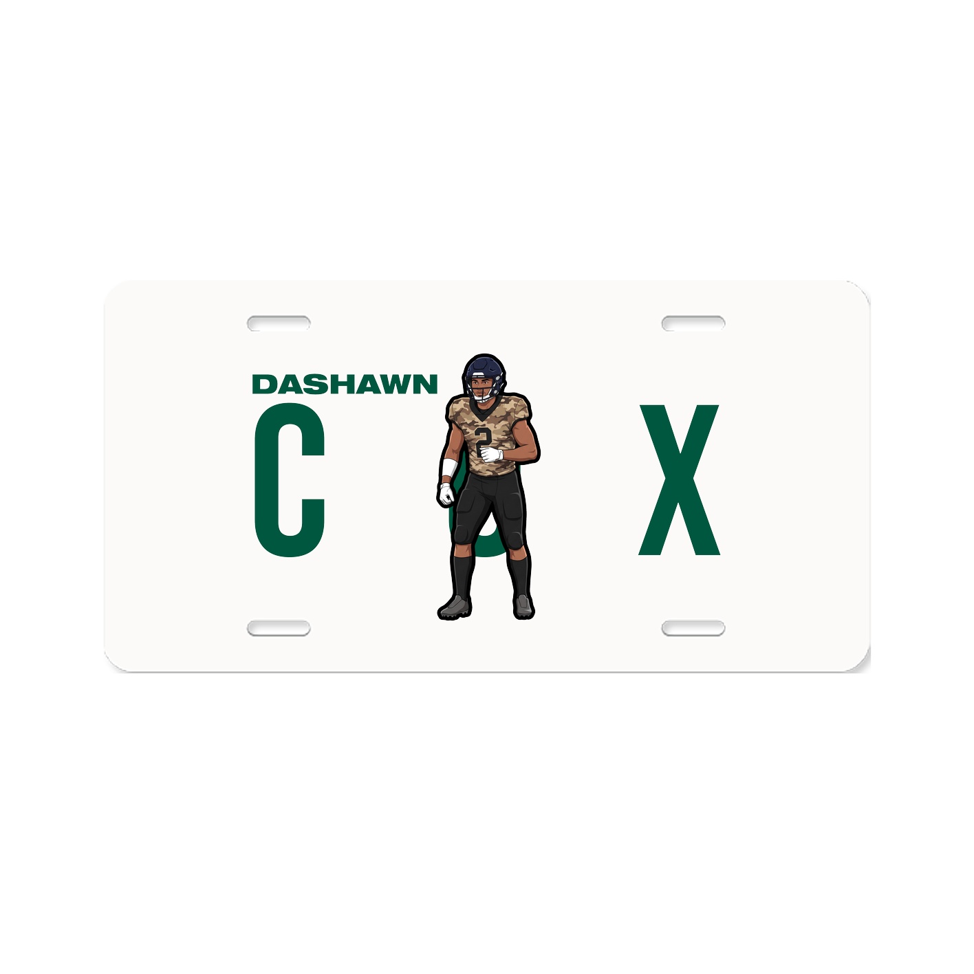 License Plate — Player Name in Classic