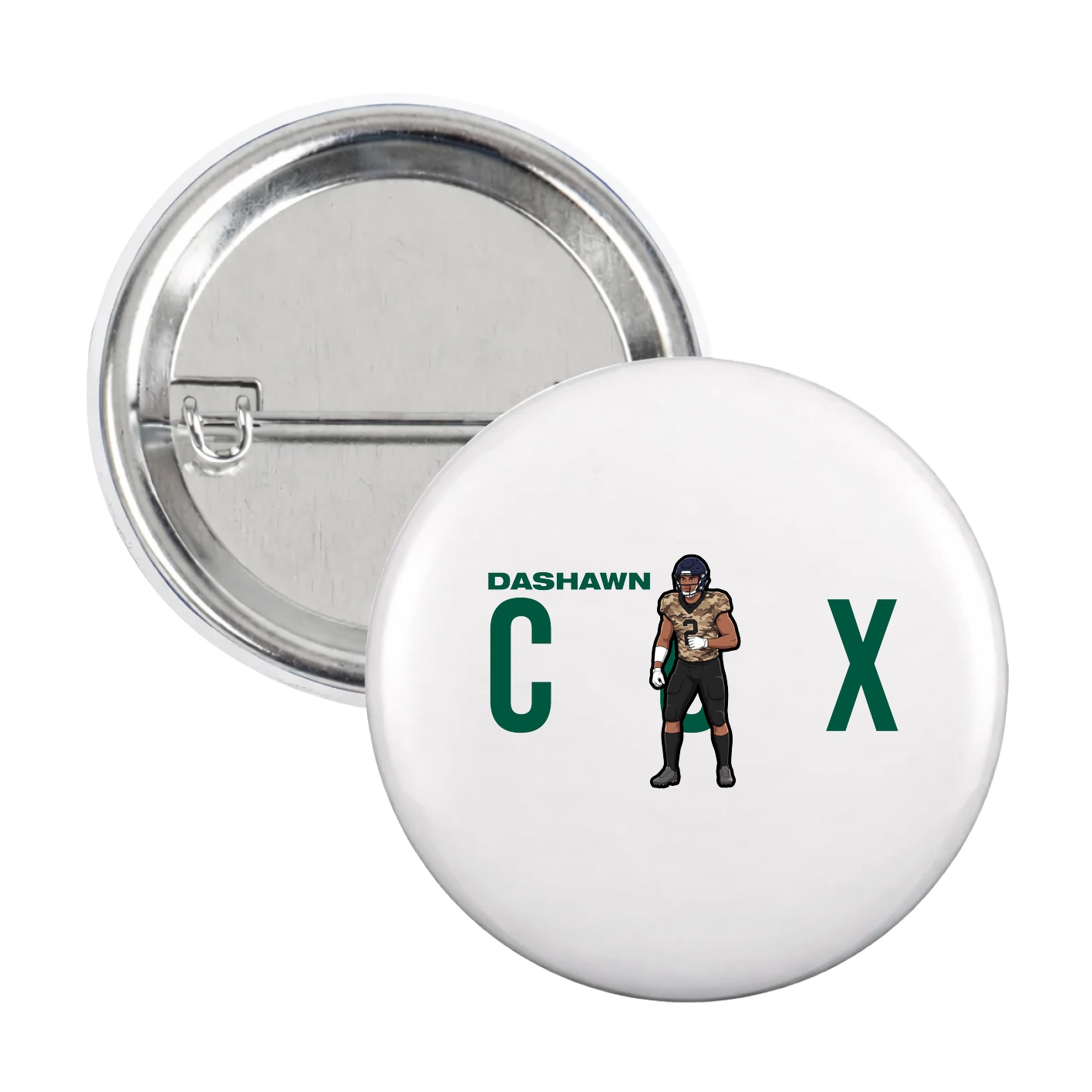 Game Day Button — Player Name in White