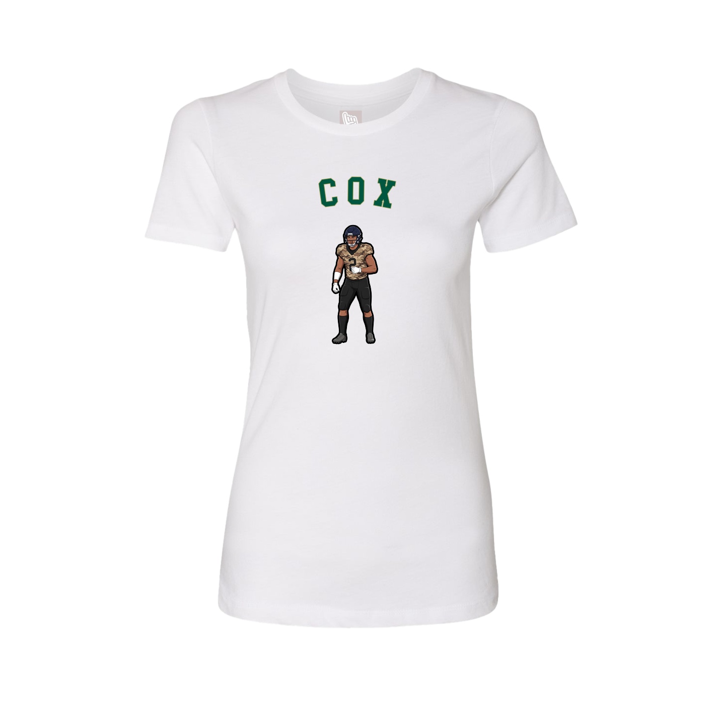 Fitted Women's Tee — Shirsey Arch in White