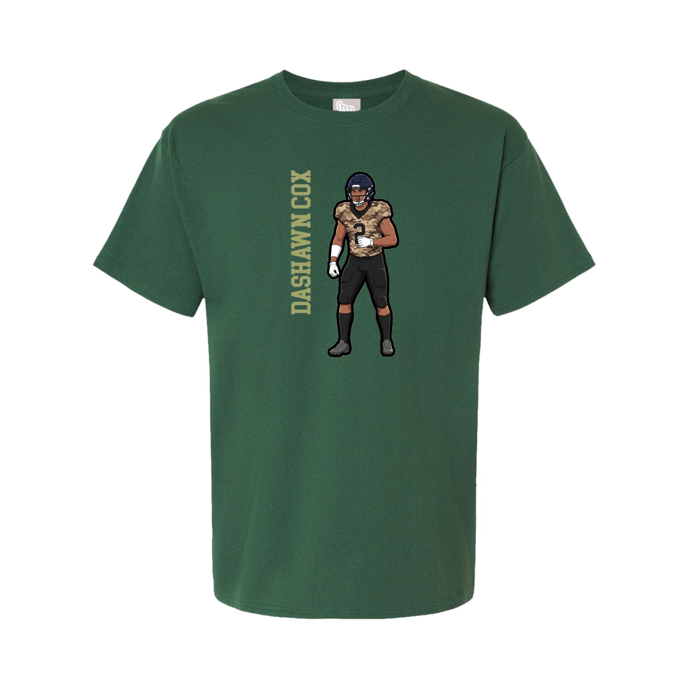 Tee — Name Vertical in Green
