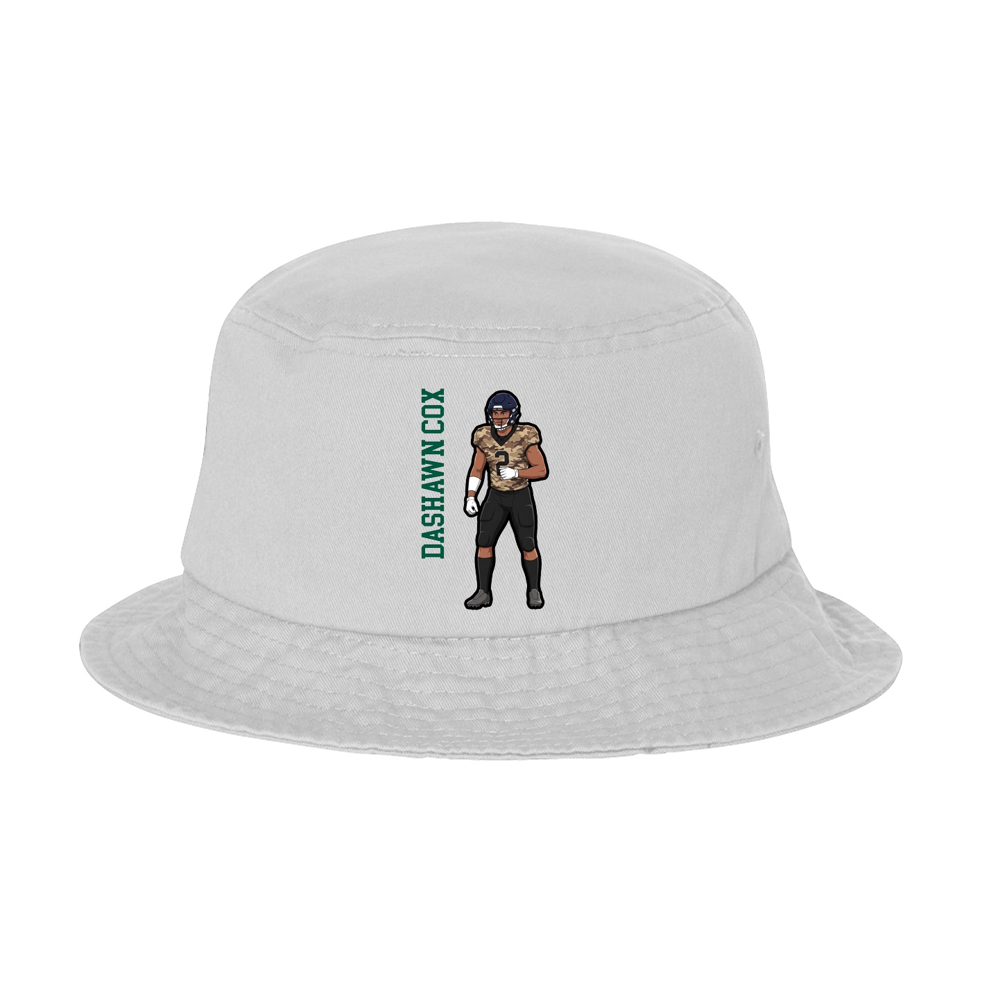 Bucket Cap — Name Vertical in White