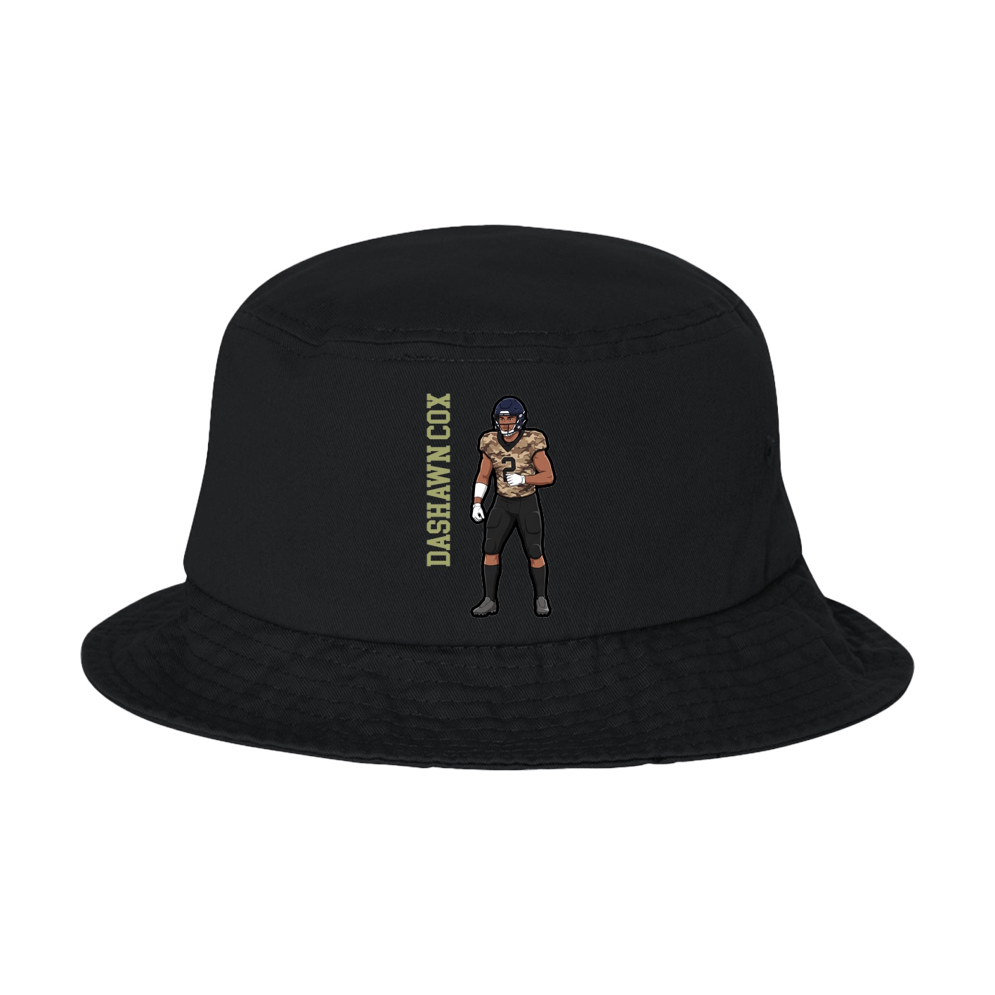 Bucket Cap — Name Vertical in Black