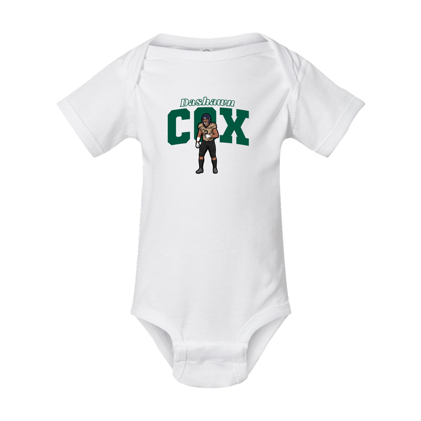 Baby Onesie — Name Arch in White