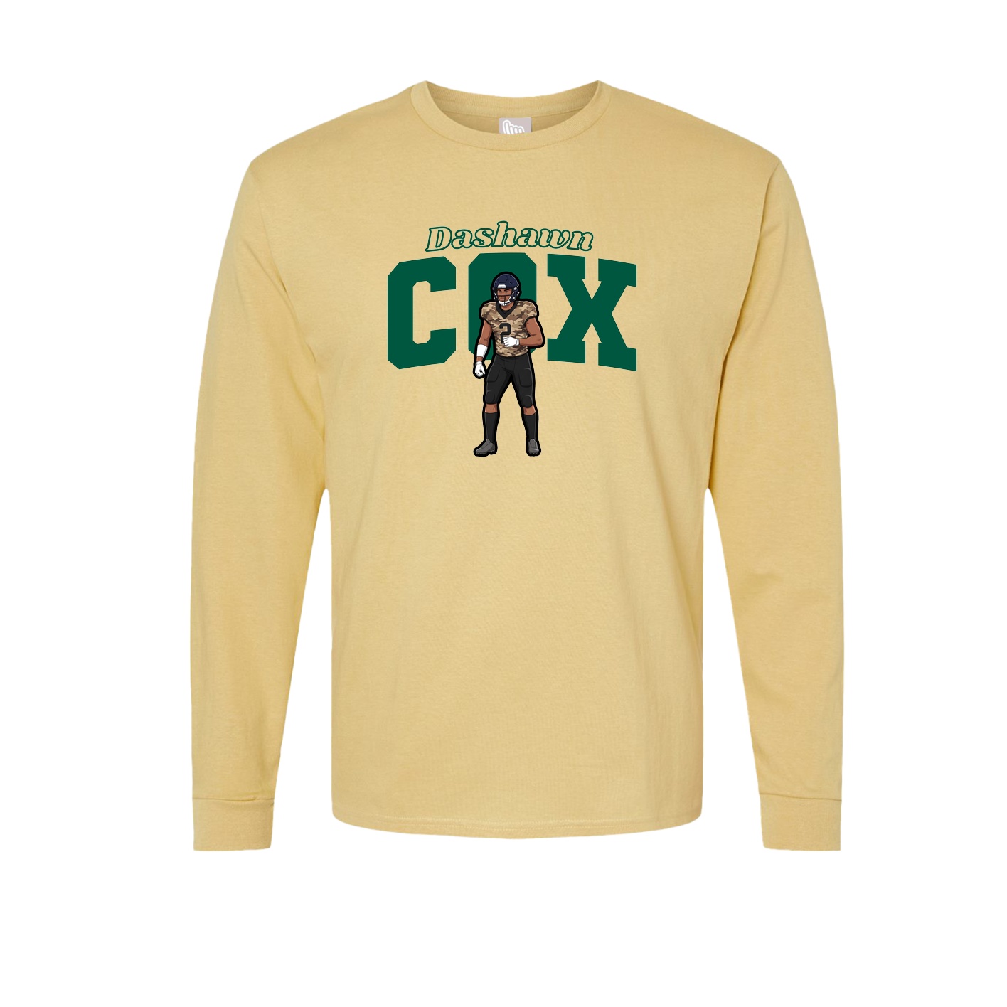Long Sleeve Tee — Name Arch in Vegas Gold