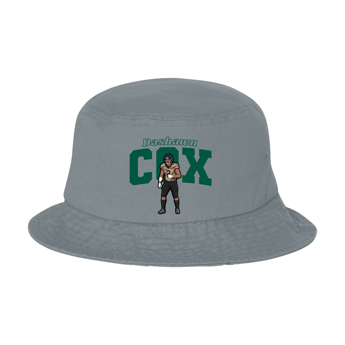 Bucket Cap — Name Arch in Grey