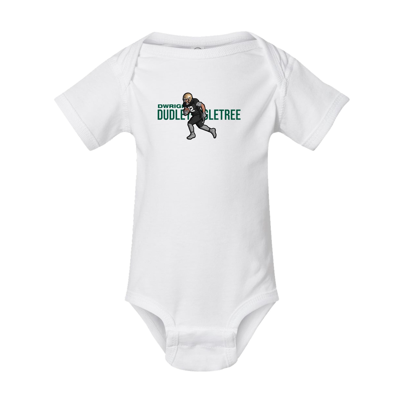 Baby Onesie — Player Name in White