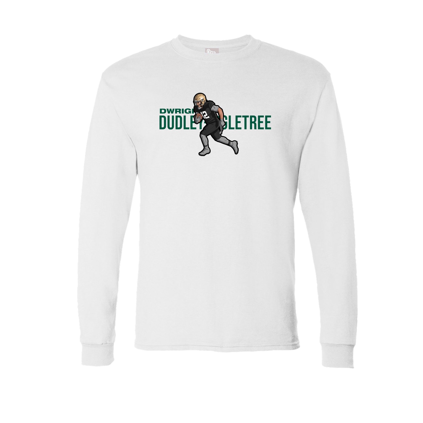 Long Sleeve Tee — Player Name in White