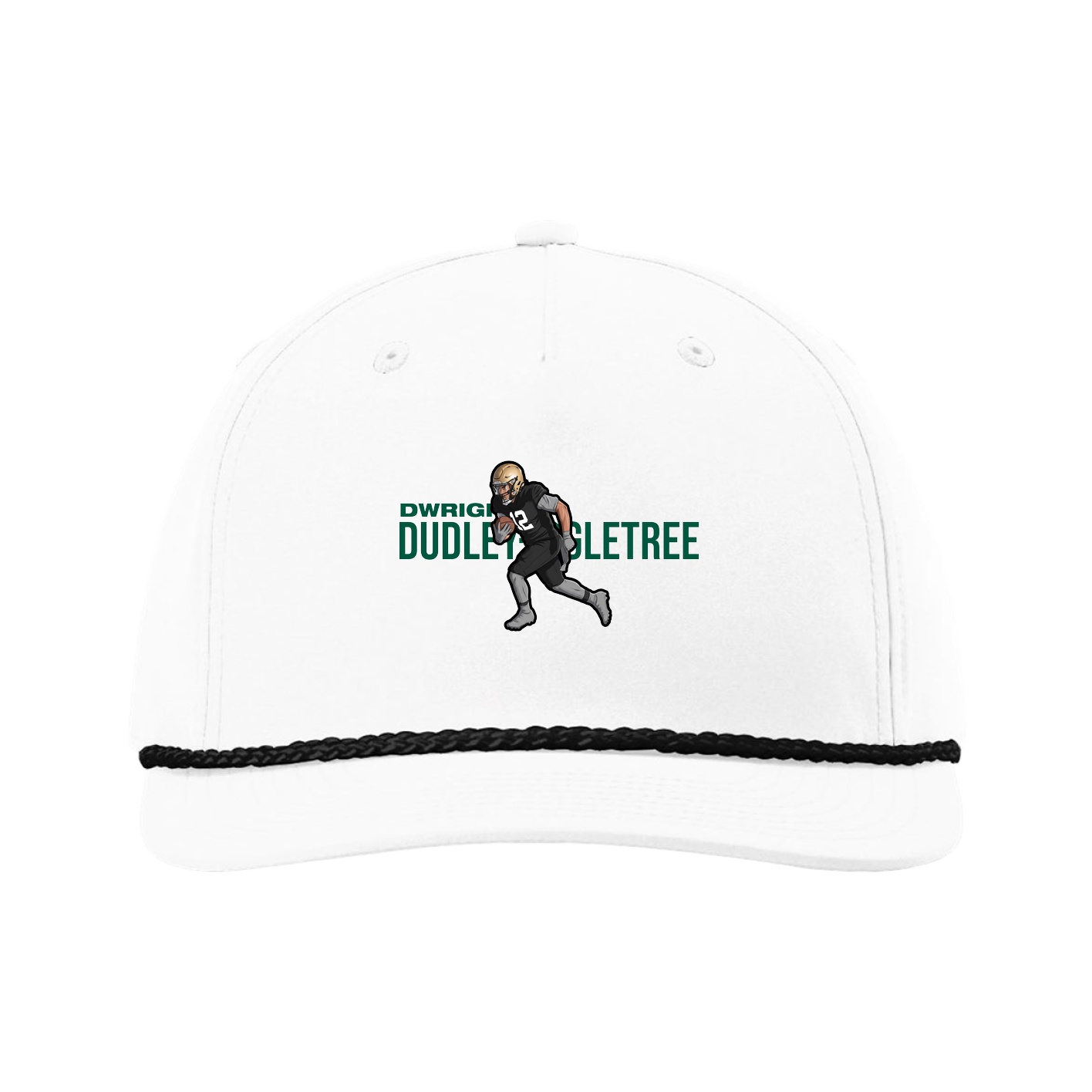 Five-Panel Classic Rope Cap — Player Name in White
