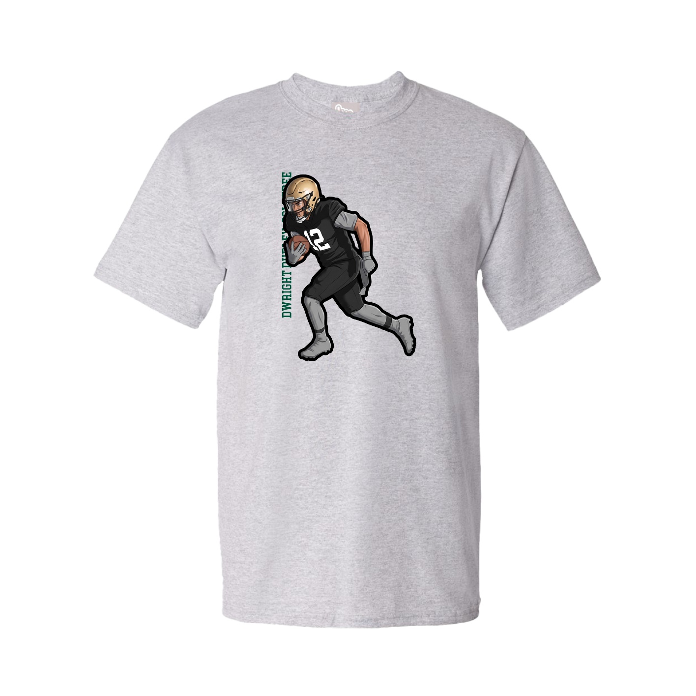 Youth Tee — Name Vertical in Grey