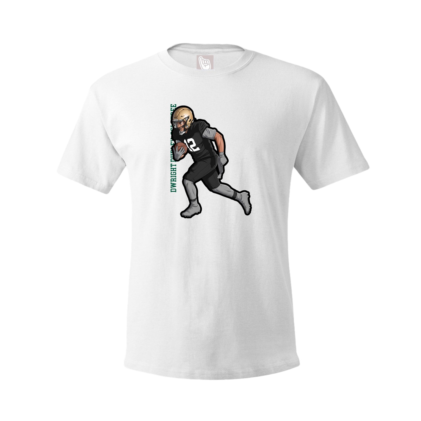 Youth Tee — Name Vertical in White
