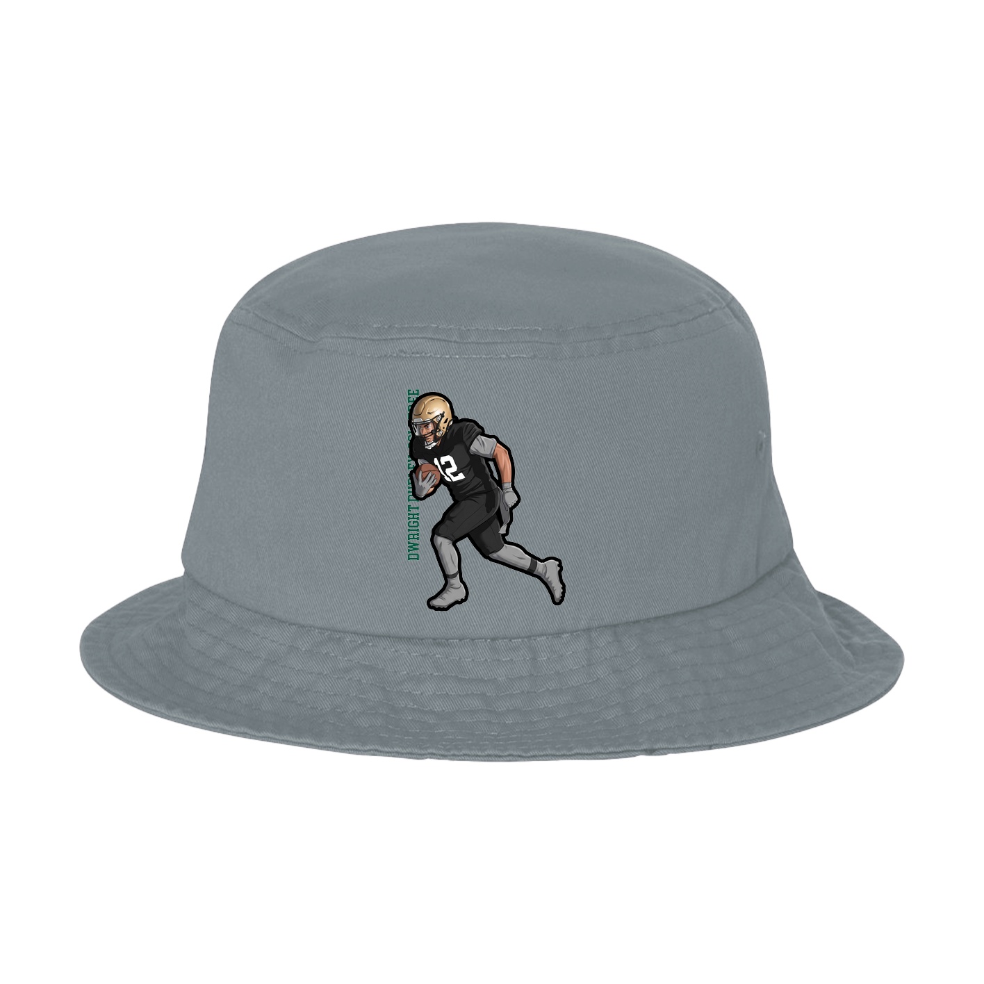 Bucket Cap — Name Vertical in Grey