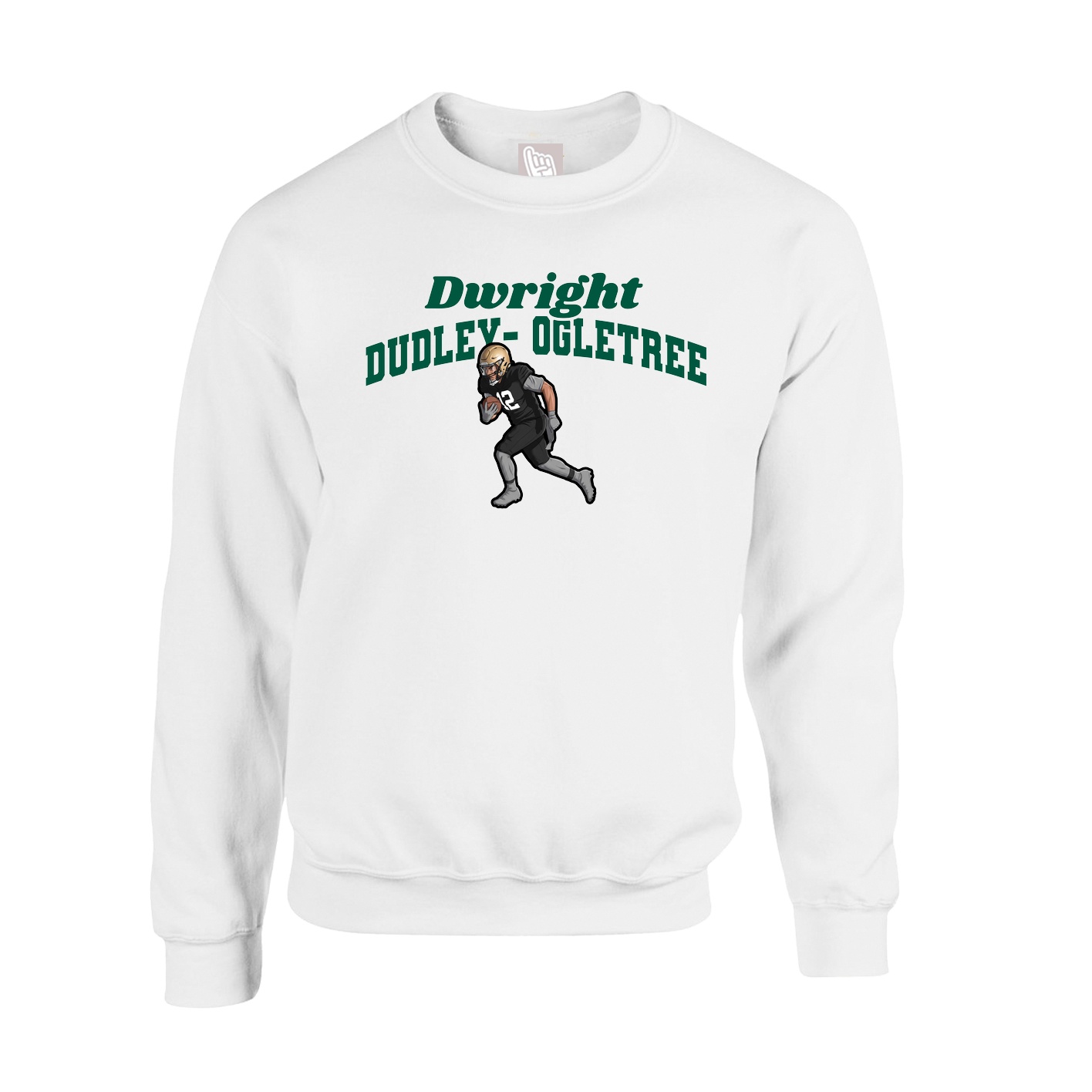 Fleece Crew — Signature Arch in White