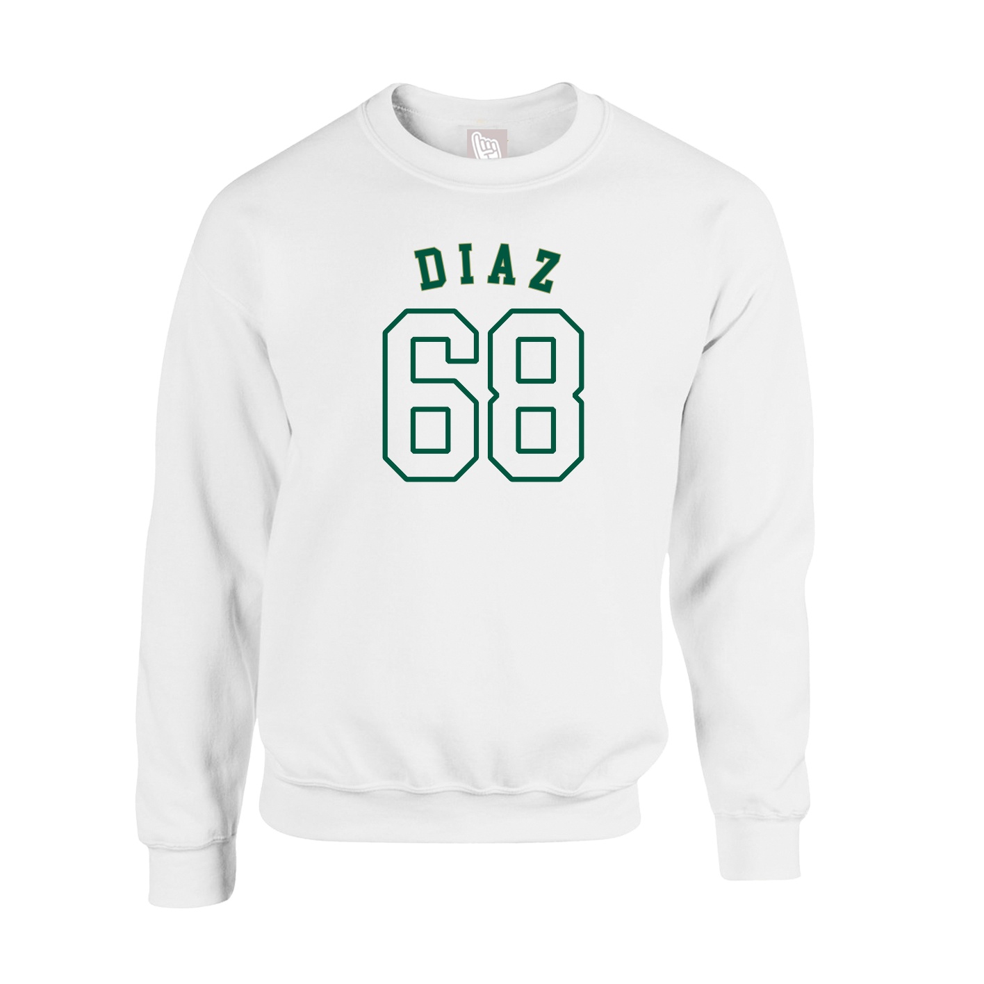 Fleece Crew — Shirsey Arch in White
