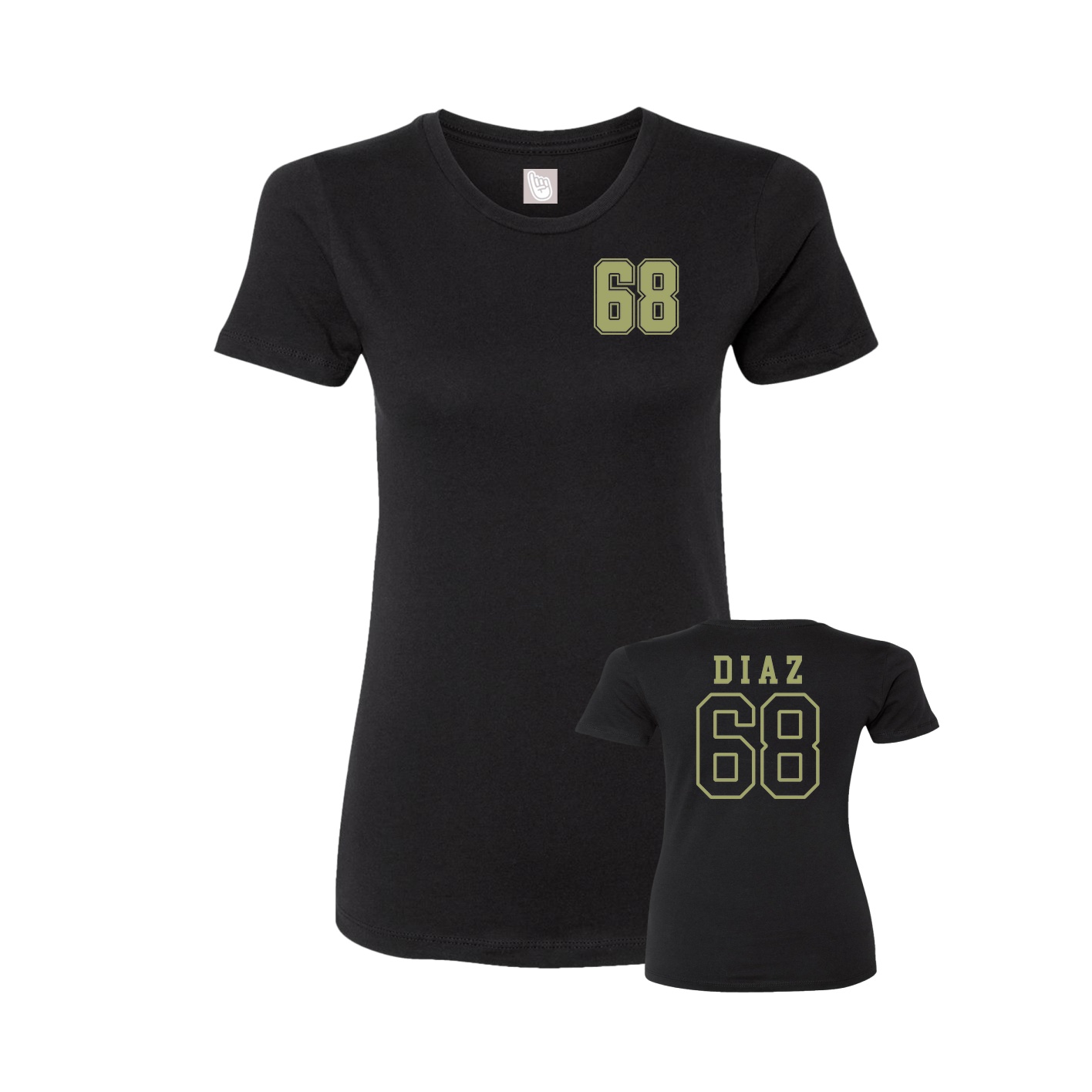 Womens Tee — Chest Back in Black