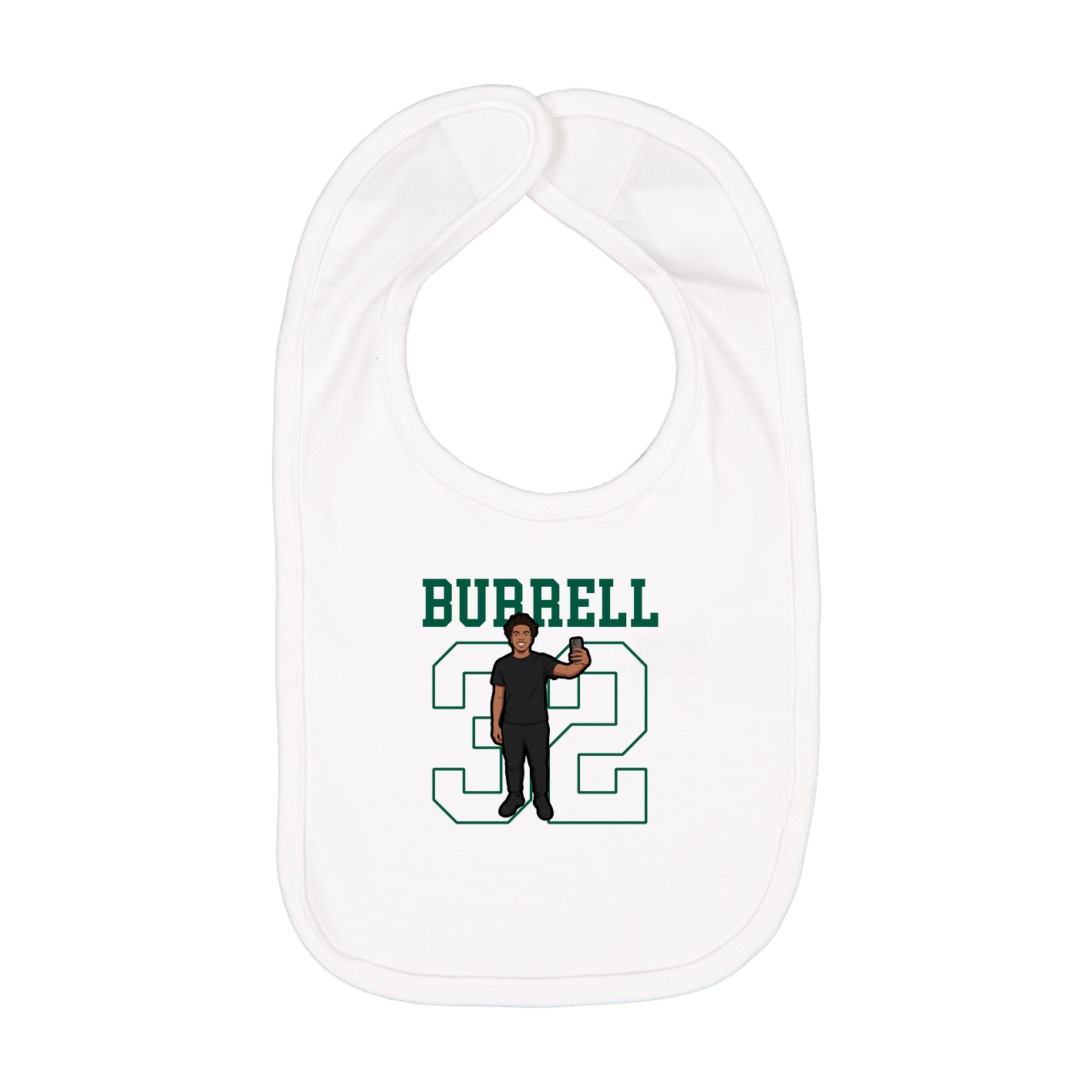 Infant Bib — Shirsey in White