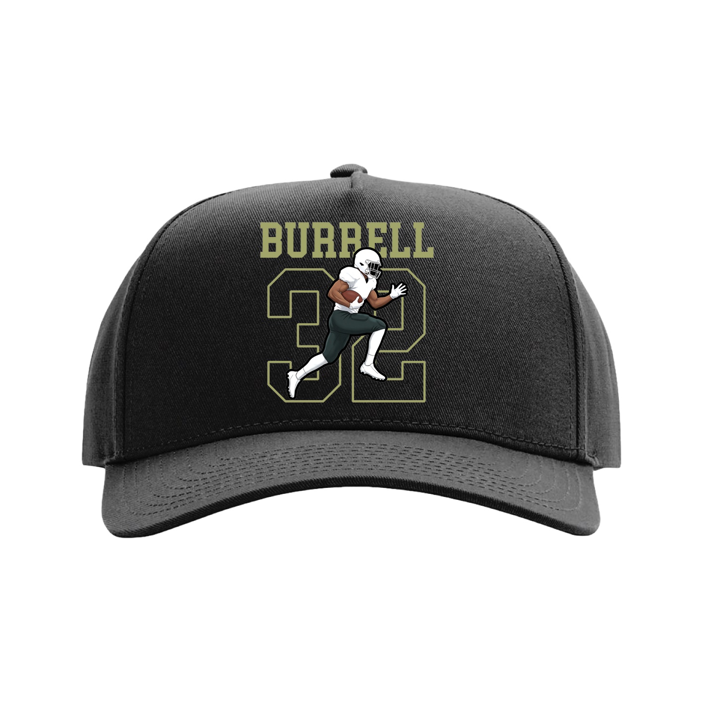 Full Fabric Five-Panel Champ Cap — Shirsey in Black