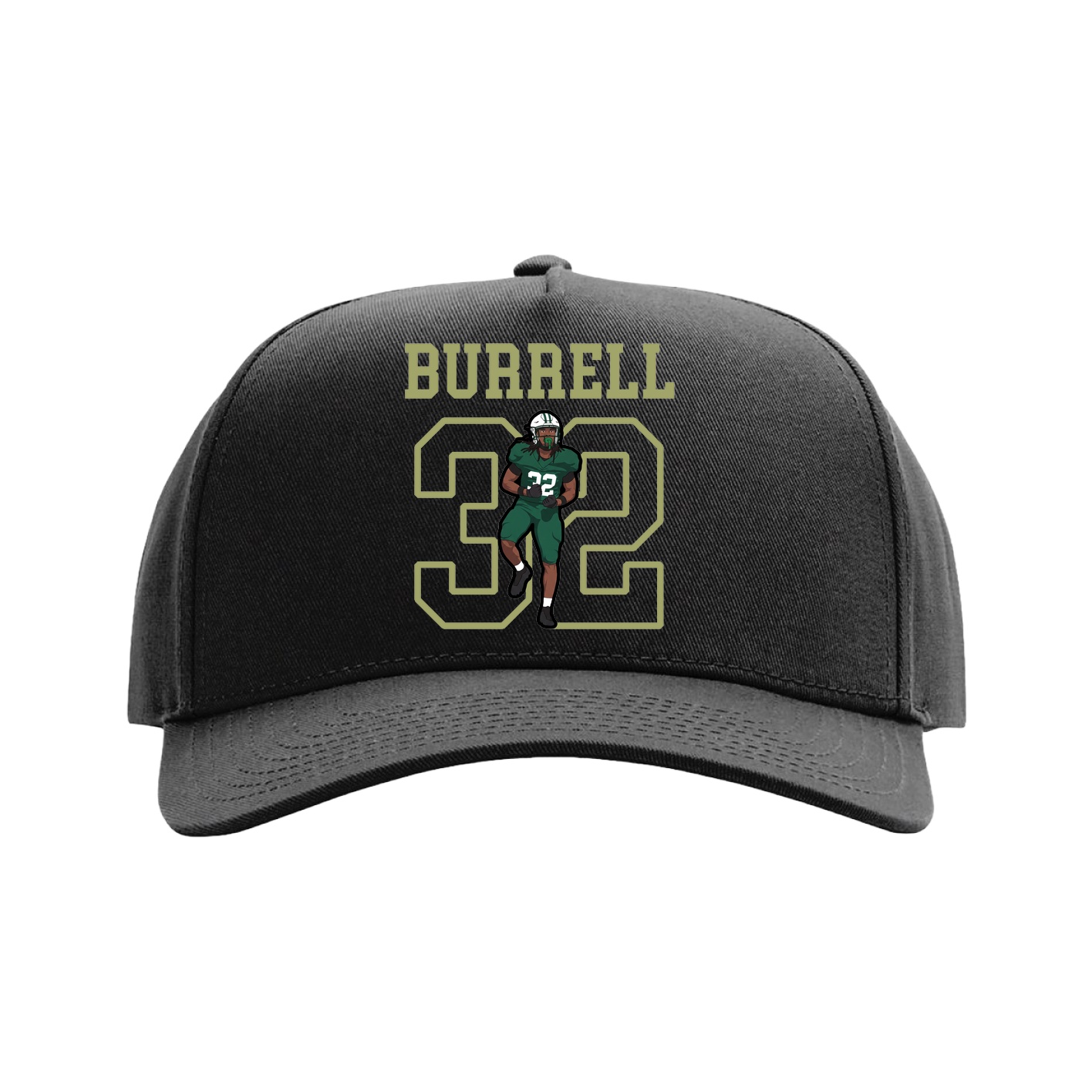 Full Fabric Five-Panel Champ Cap — Shirsey in Black
