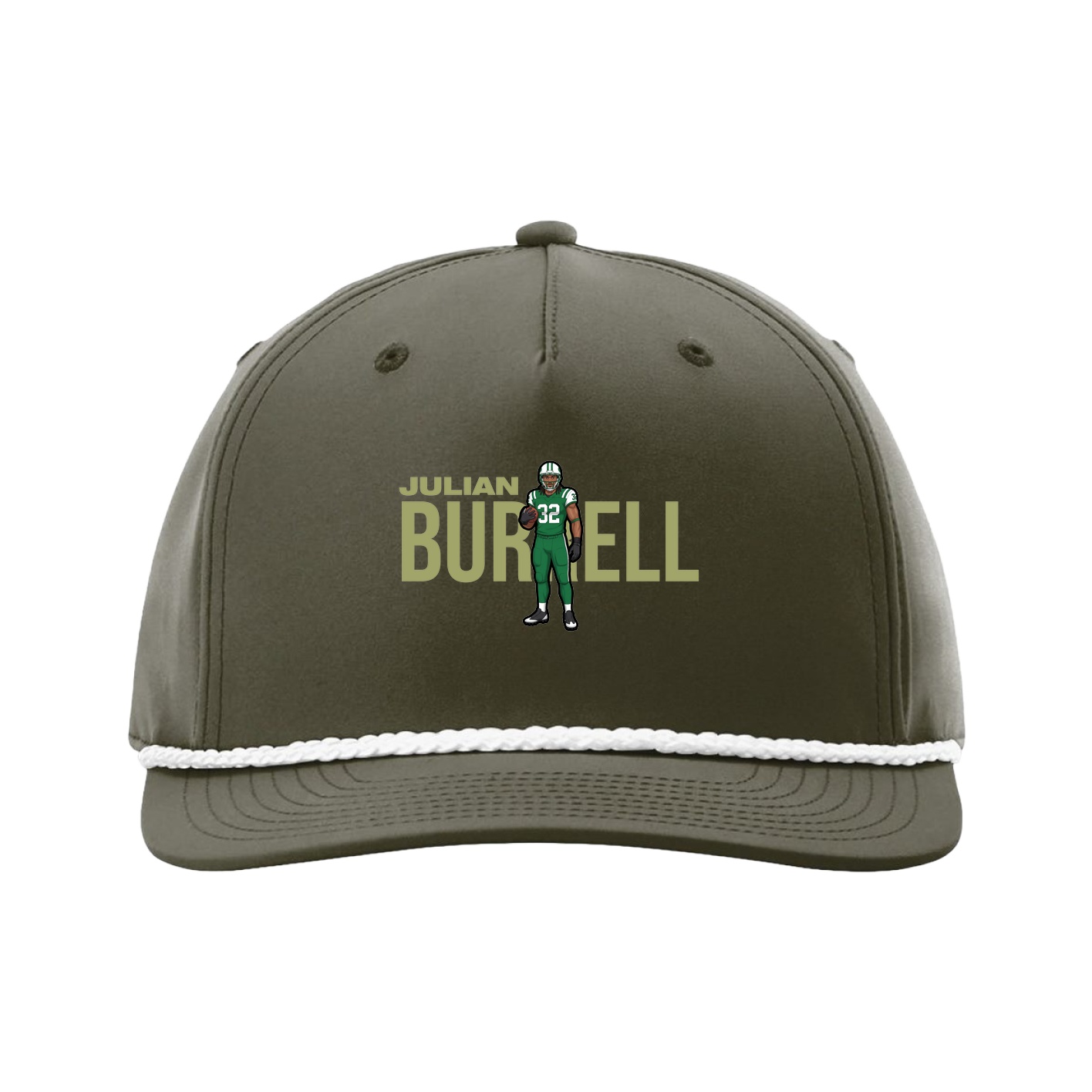 Five-Panel Classic Rope Cap — Player Name in Green