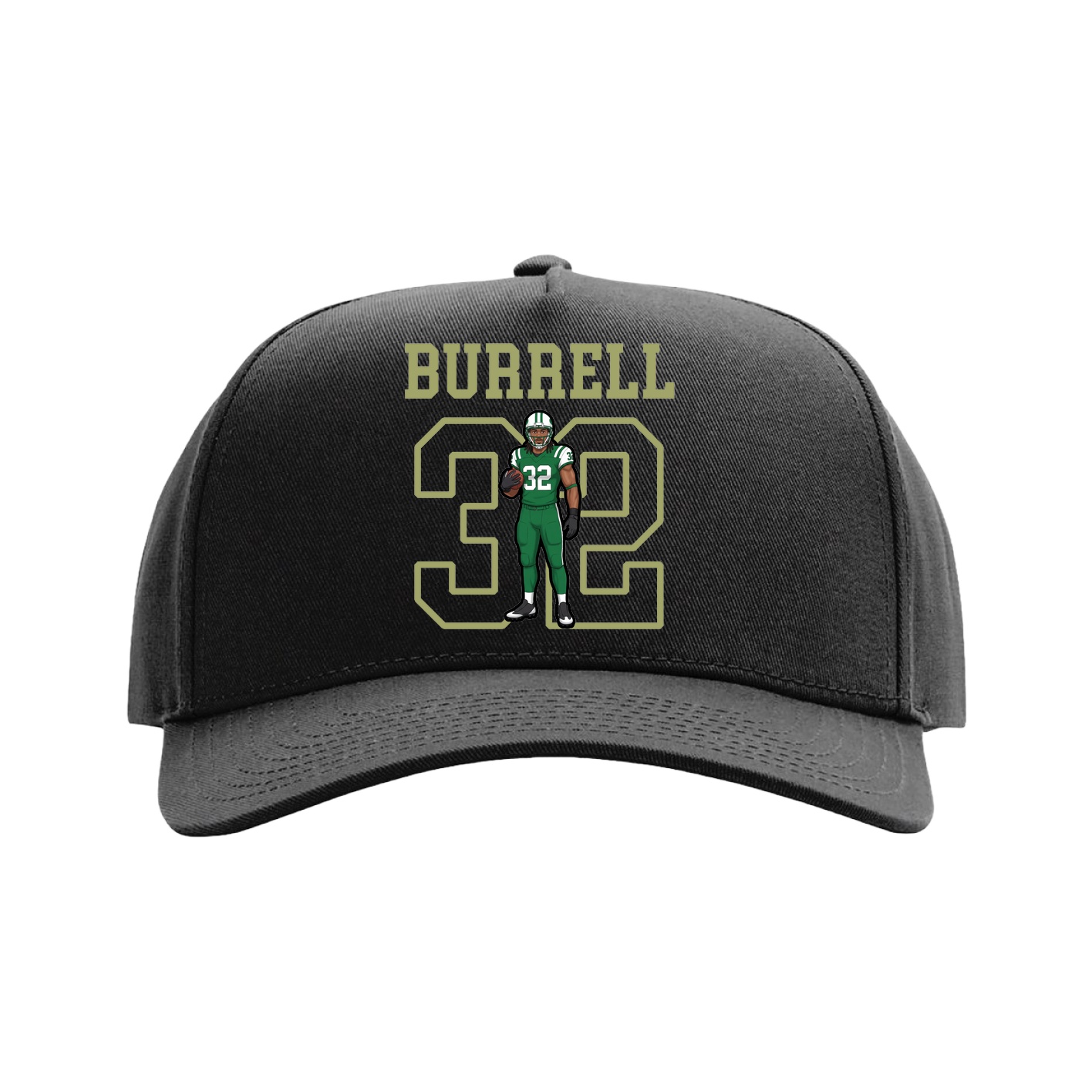 Full Fabric Five-Panel Champ Cap — Shirsey in Black