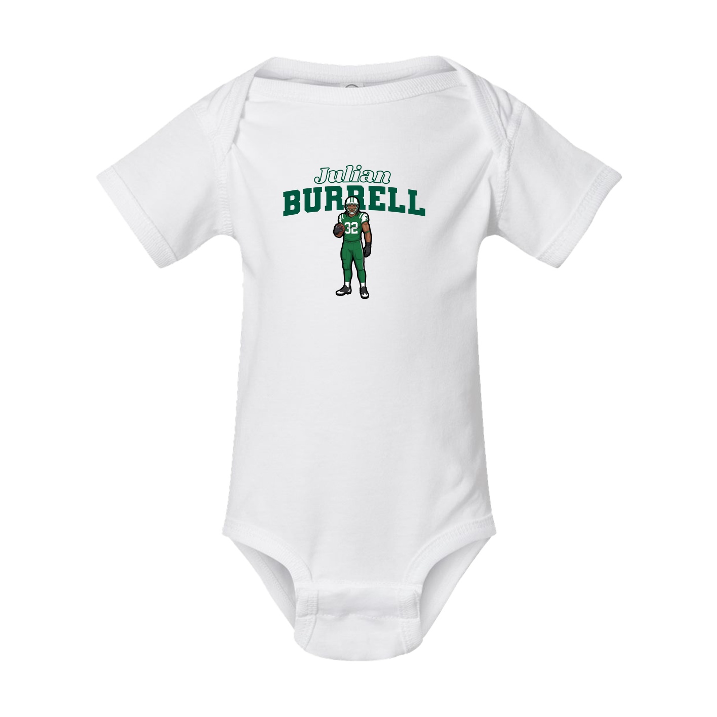 Baby Onesie — Name Arch in White