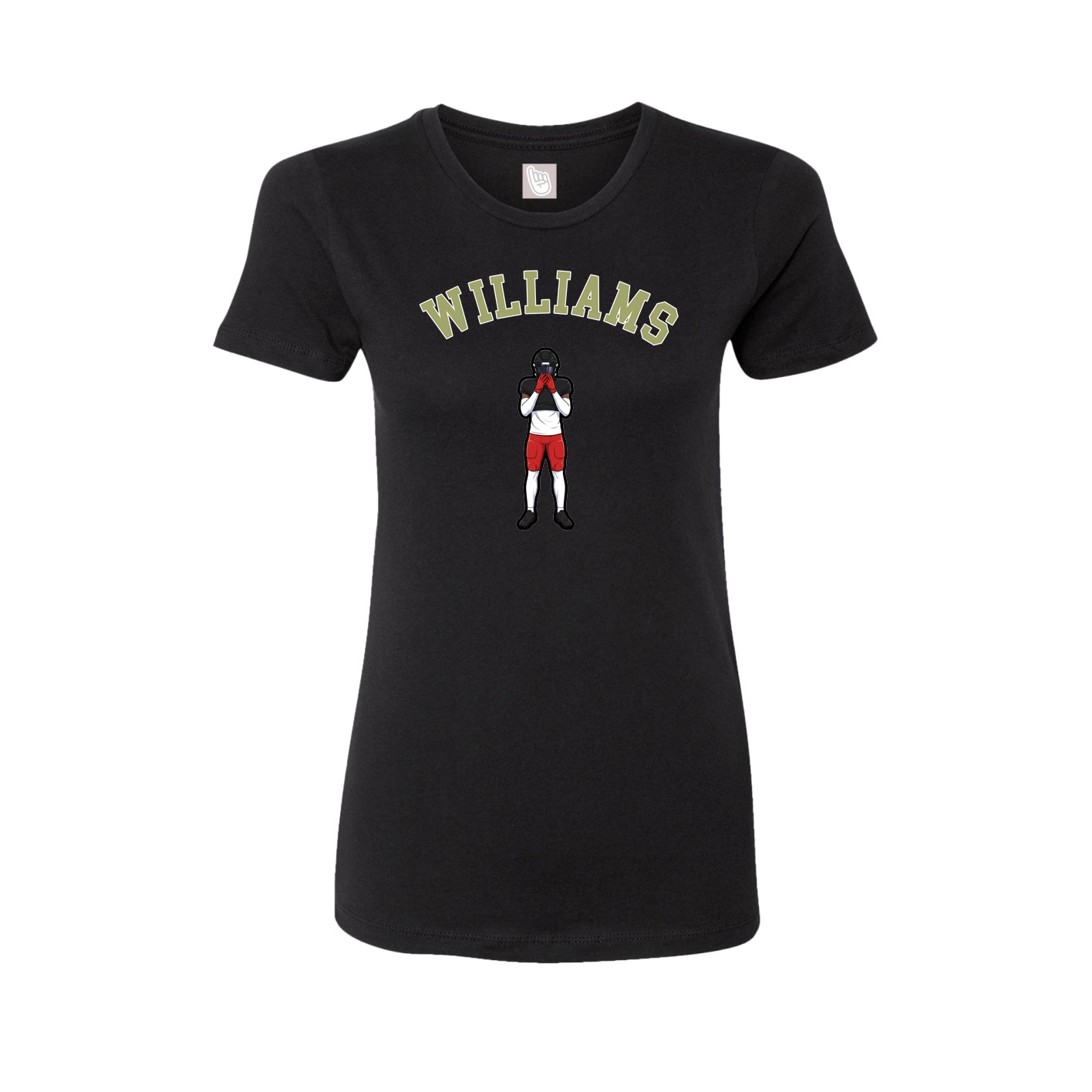 Fitted Women's Tee — Shirsey Arch in Black