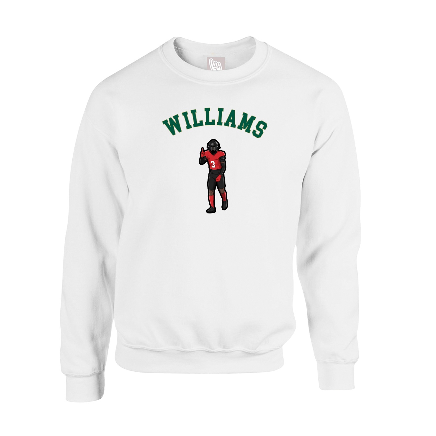 Fleece Crew — Shirsey Arch in White