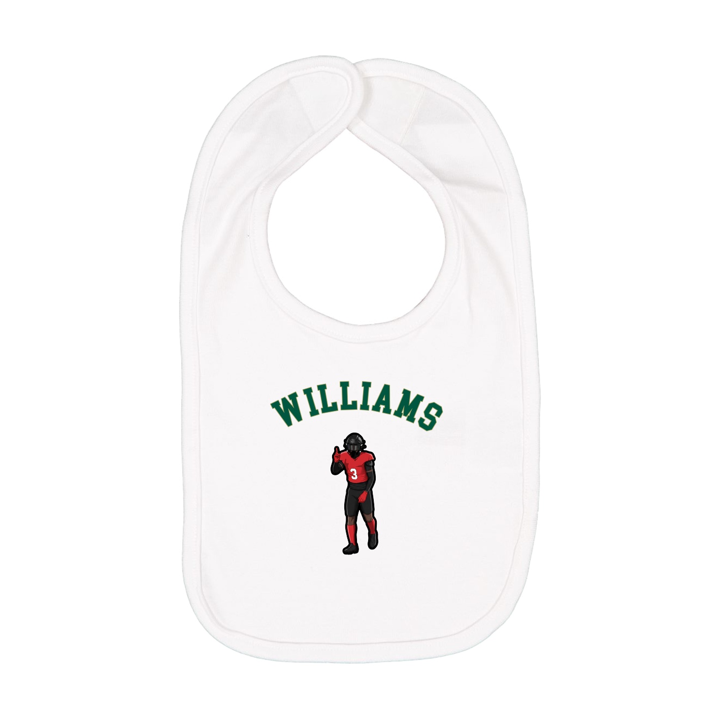 Infant Bib — Shirsey Arch in White