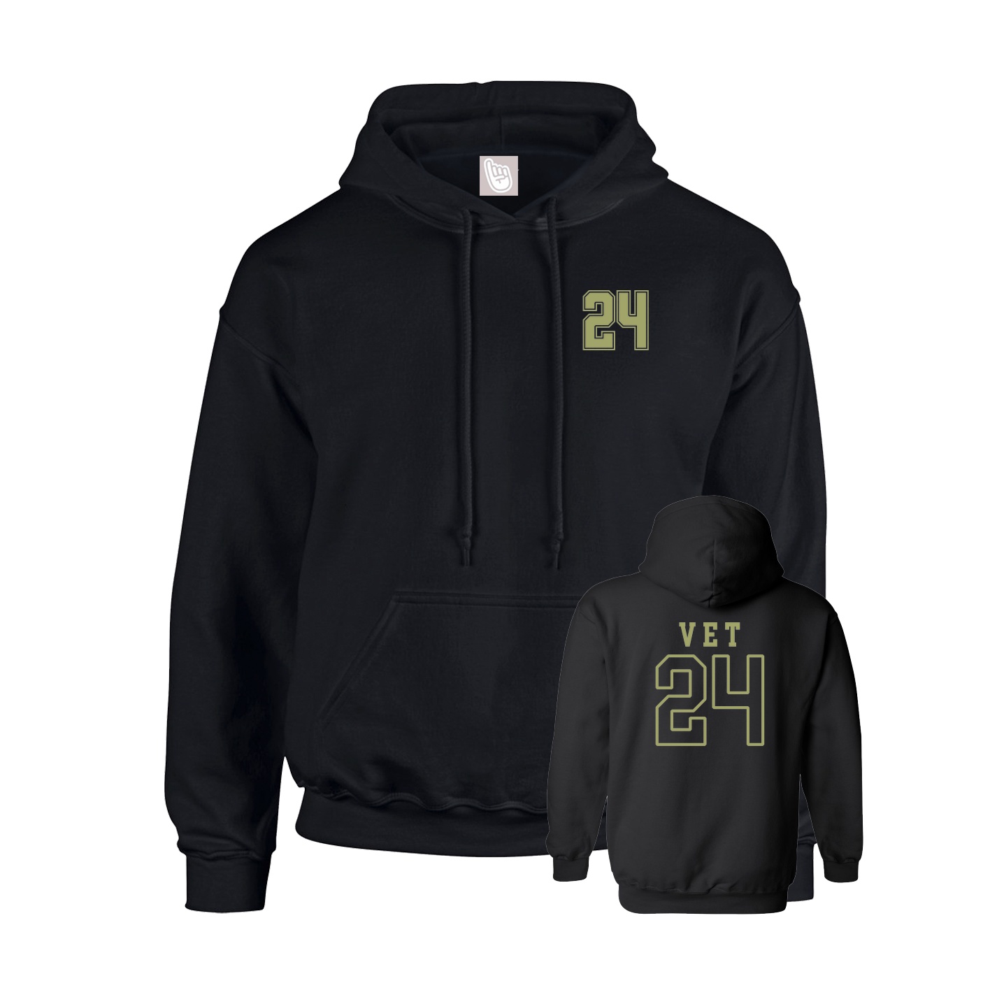 Youth Hoodie — Chest Back in Black