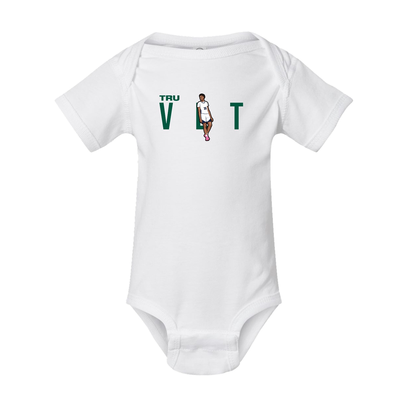 Baby Onesie — Player Name in White