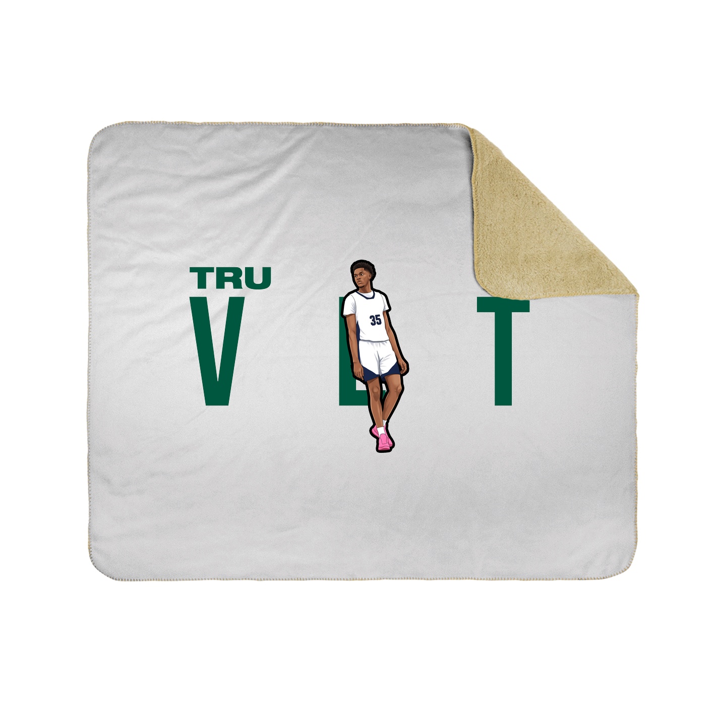 Throw Blanket — Player Name in White
