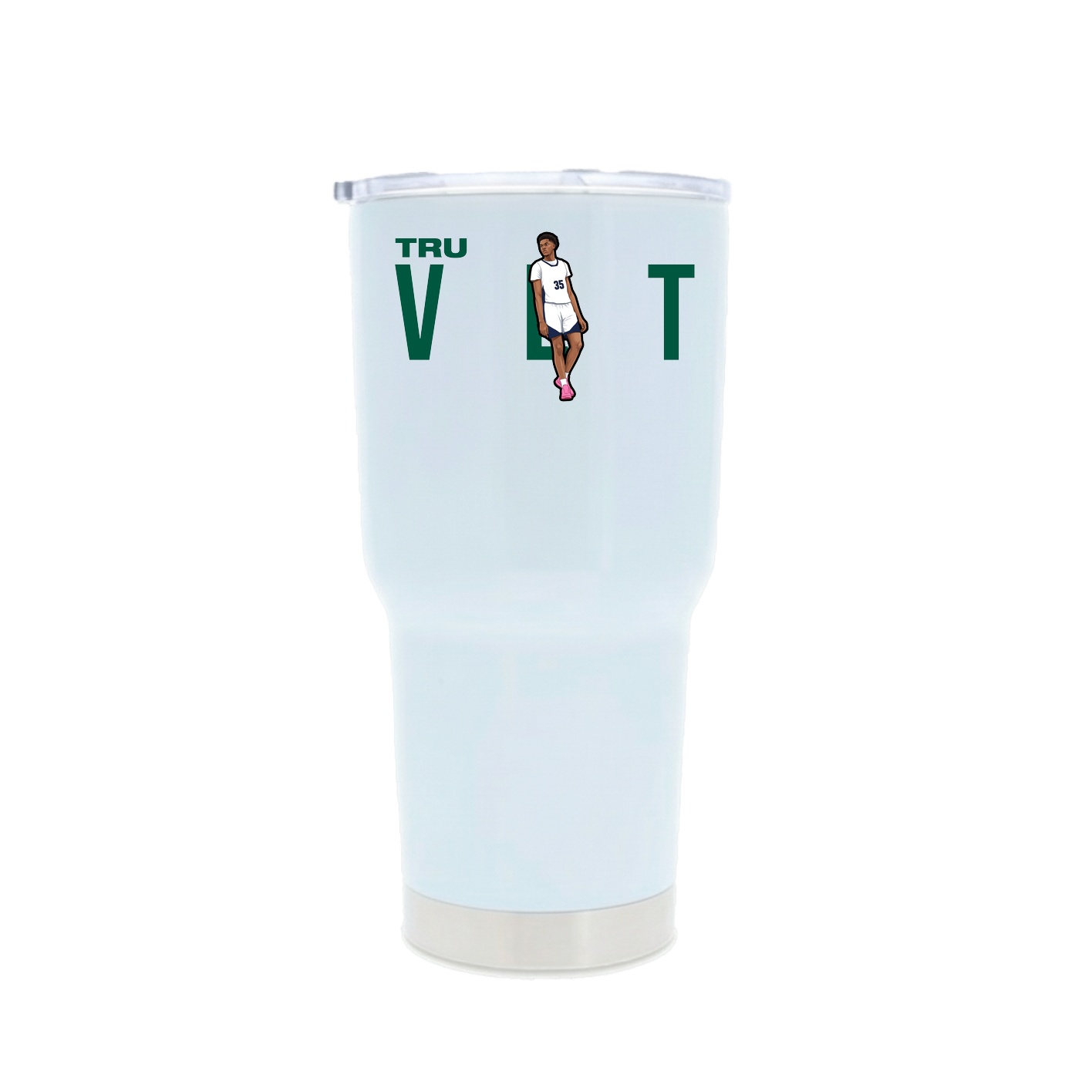 30oz Stainless Steel Tumbler — Player Name in White
