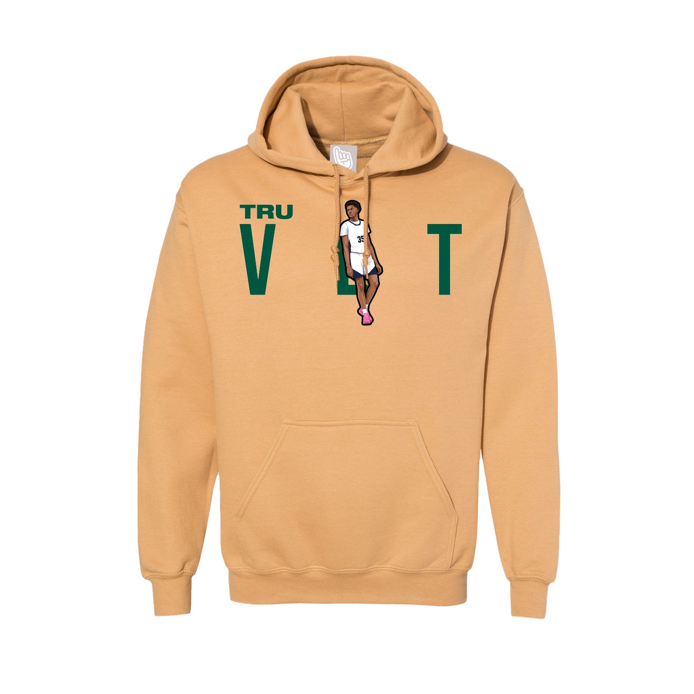 Hoodie — Player Name in Vegas Gold